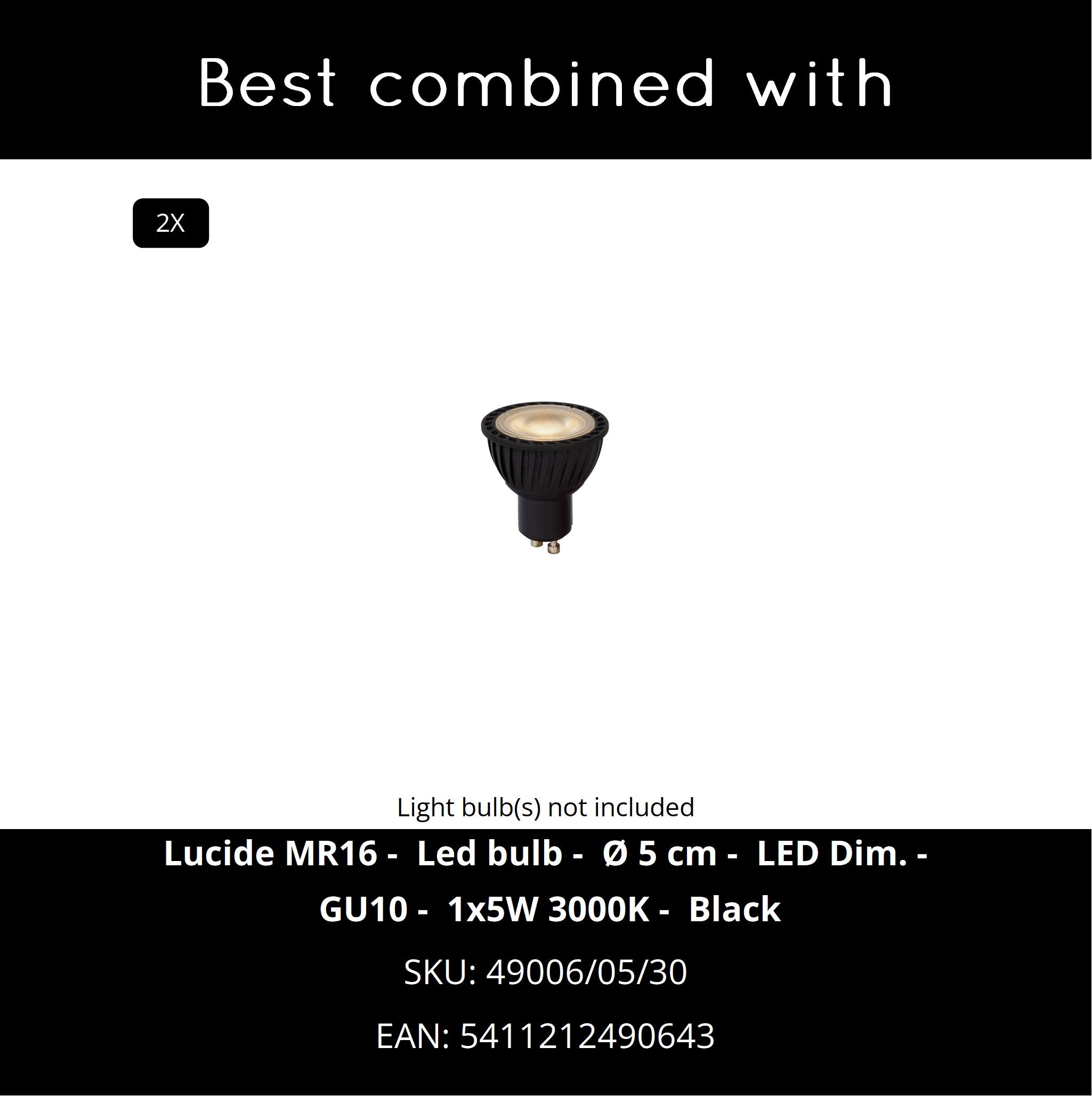 Clubs 2 vloerlamp zwart