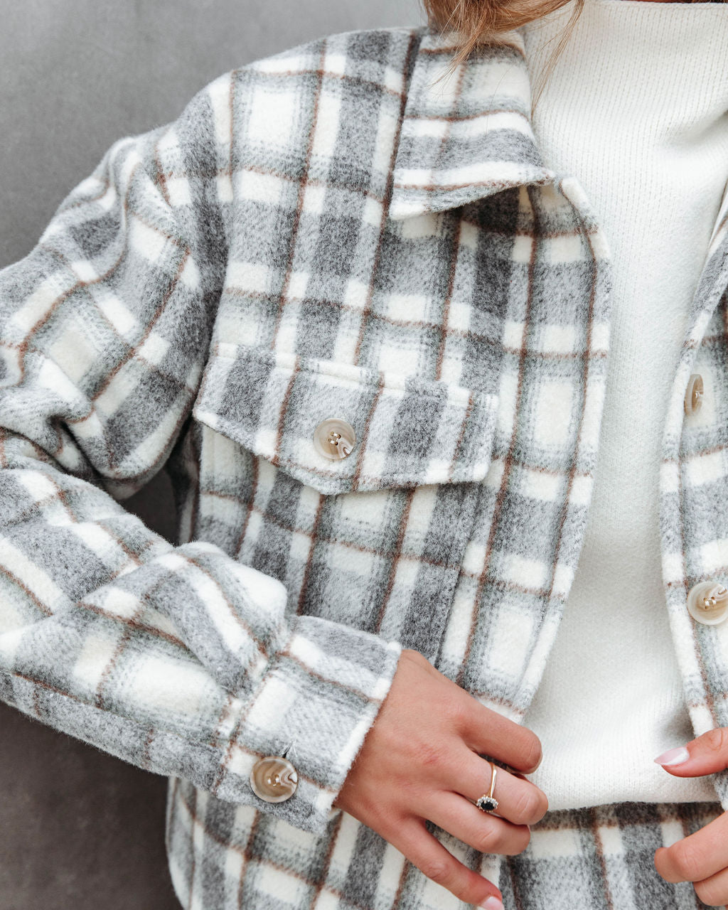 All On Me Plaid Jacket - Se7enfashion