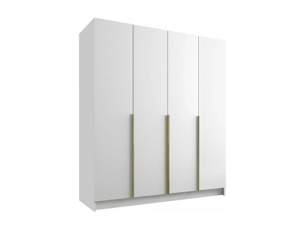 Armario Francomuebleses 199 Blanco | Dorado 215x200x58cm Puertas de armario - Con bisagras