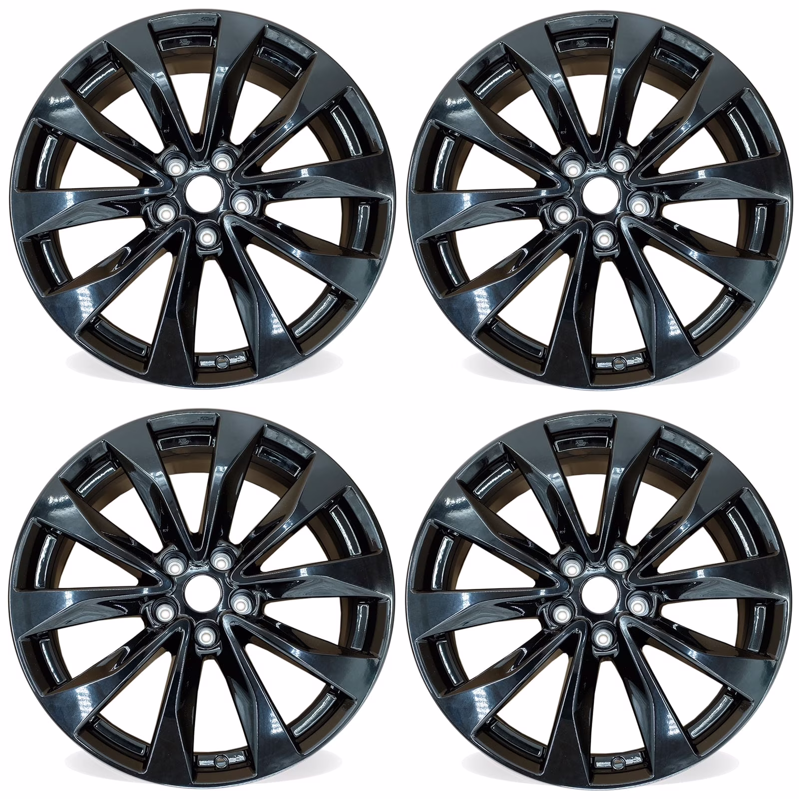 19 Set of 4 19x8.5 Gloss Black Wheels for Nissan Maxima 2016 - 2018 OE Style Replacement Rim