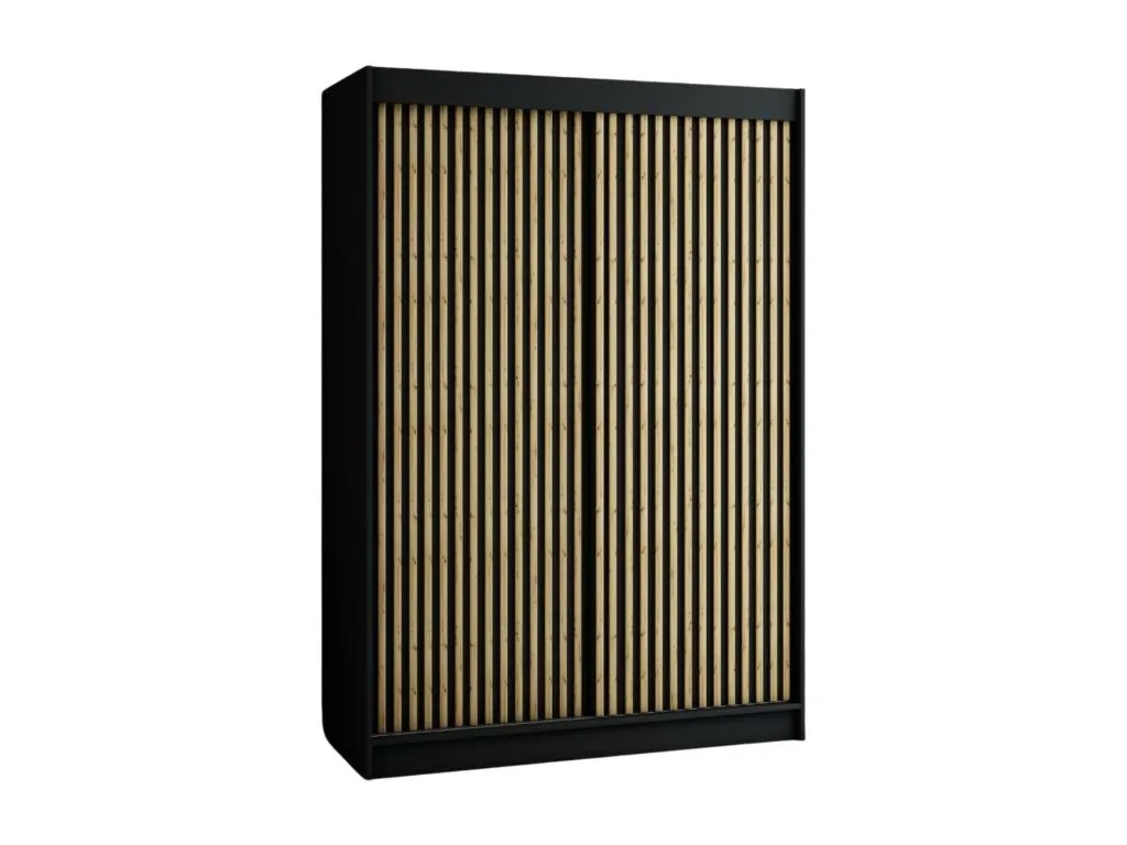 ARMARIO Homepleno 1 DE PUERTAS CORREDERAS 200/150/62 2 puertas (negro/negro/artisan) 66825mlwo