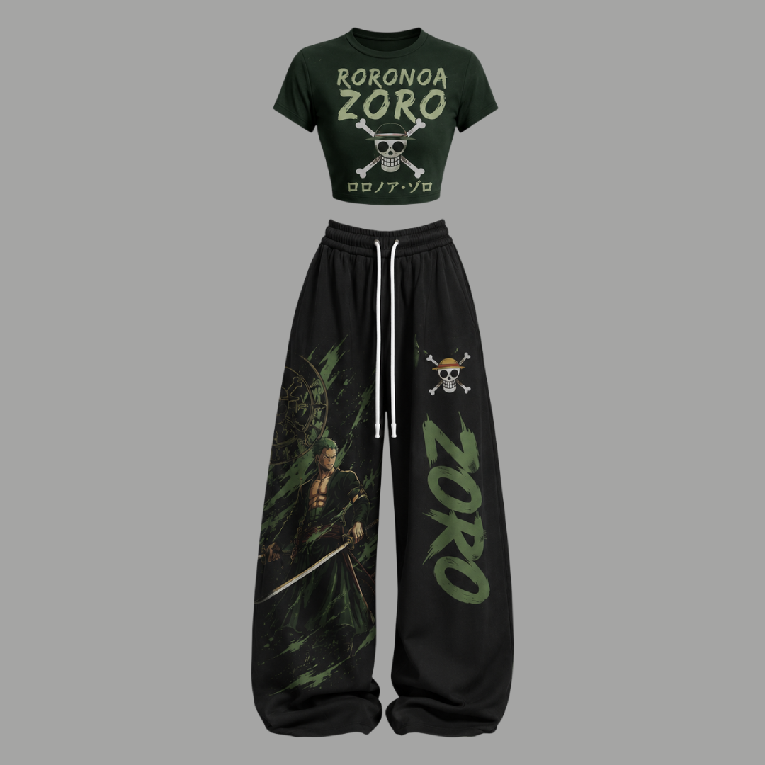 One Piece T-Shirt  & Elasticated Trousers Two-Piece Set