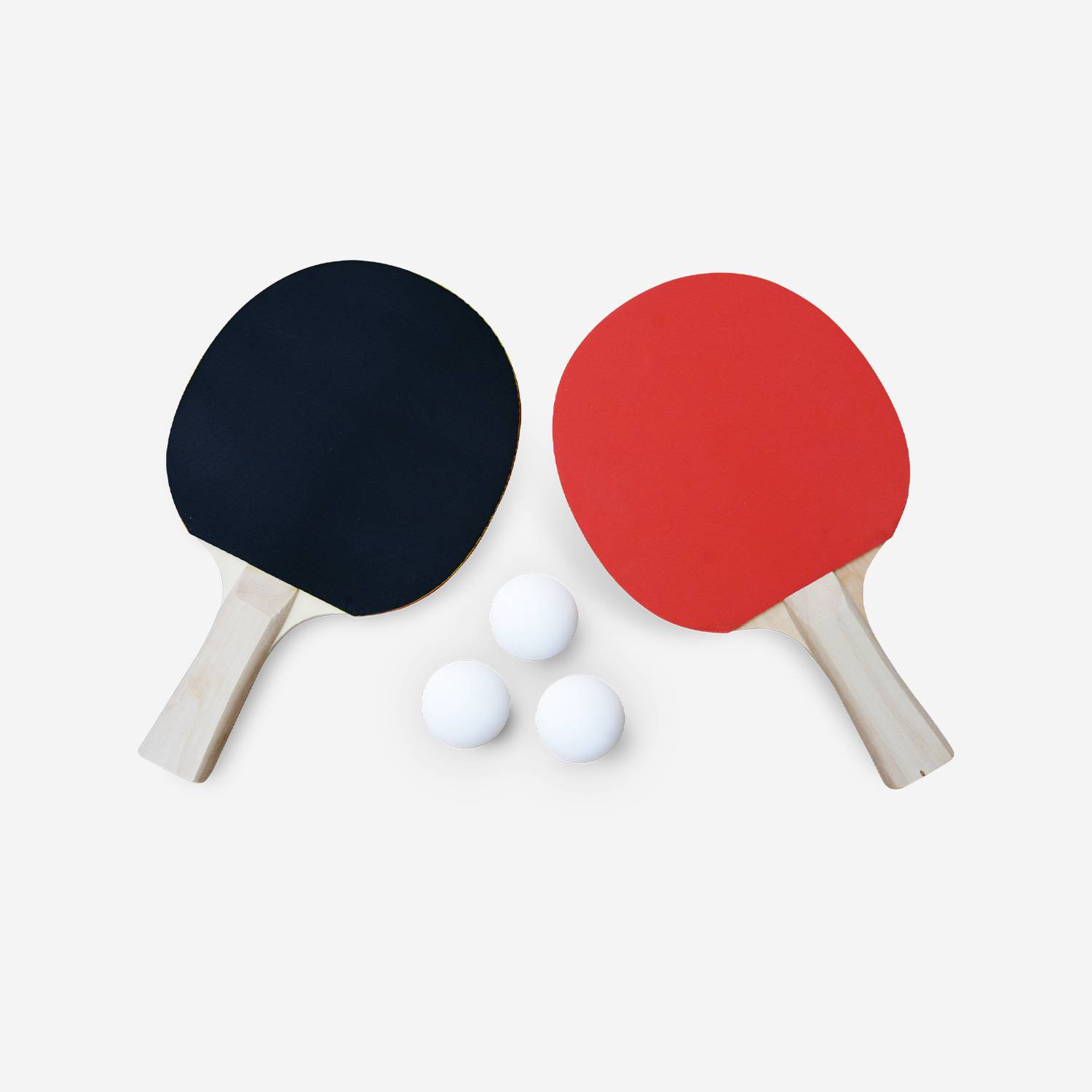 Kit de raquetas - Raqueta de ping pong con 3 pelotas, set de 2