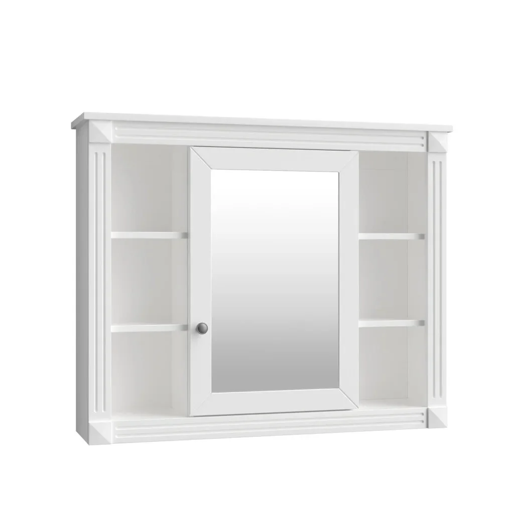 36'' Bathroom Vanity Set With Ceramic Sink Top, Mirror Cabinet, 2 Doors And 2 Drawers - Gray - Image 23 36'' Bathroom Vanity Set With Ceramic Sink Top, Mirror Cabinet, 2 Doors And 2 Drawers - Gray - Image 23
