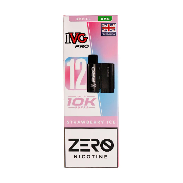 ivg pro 12 zero nicotine Strawberry Ice Pro 12 Prefilled Pod + Refill by IVG (Nicotine Free)