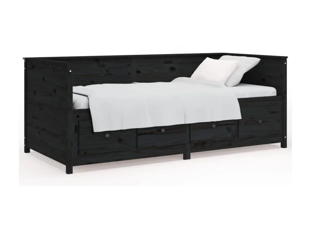 Sofá cama Hogarmini maciza de Hogarmini negro 90x190 cm 93630jajl