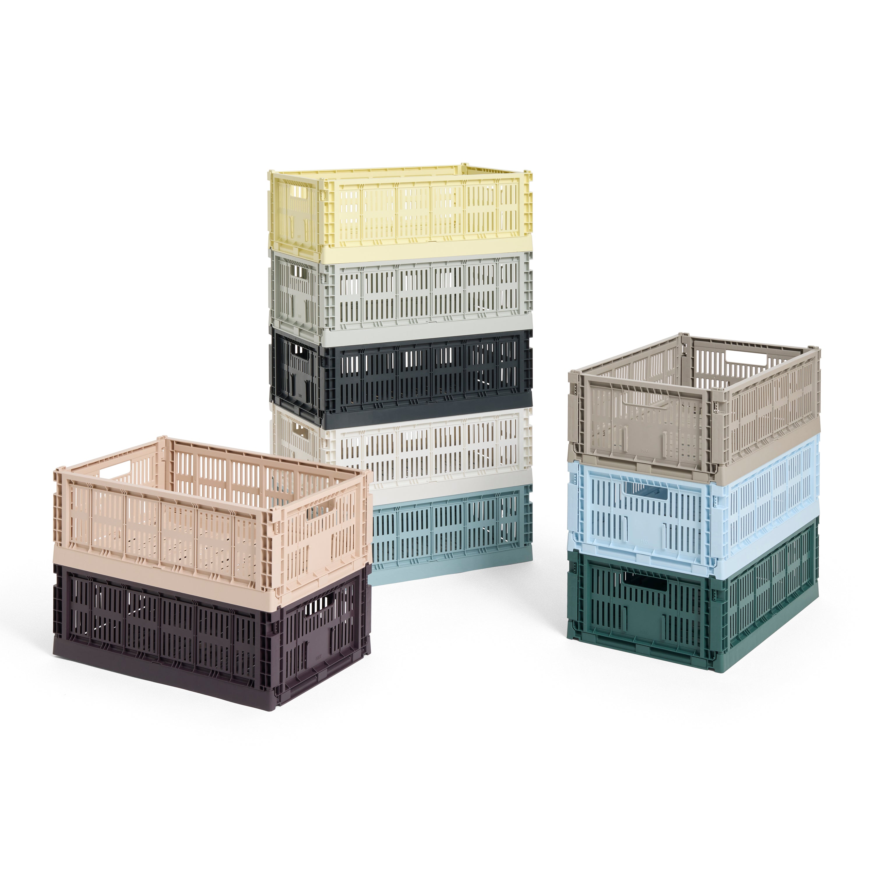 HAY Colour Crates Krat L - Rechthoekig - Charcoal