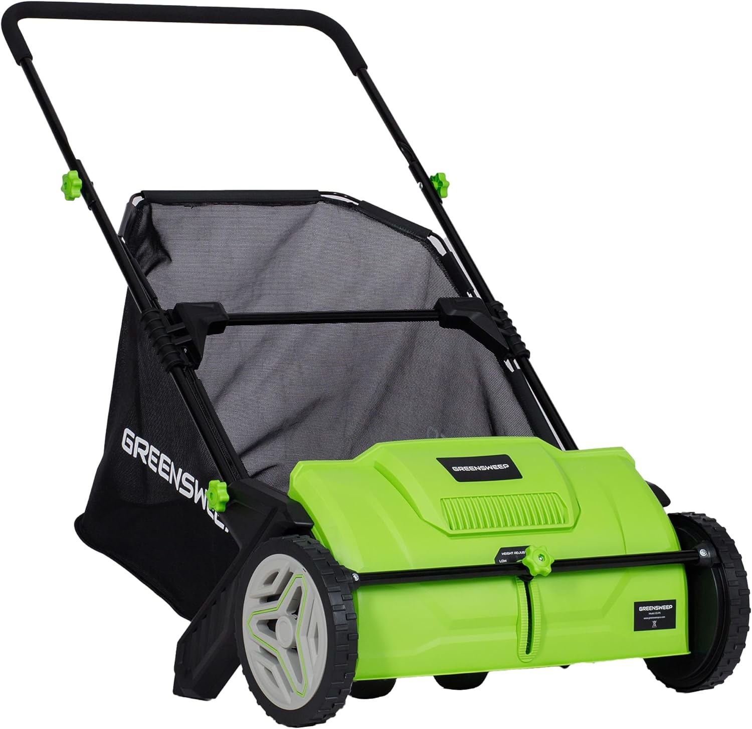 GreenSweep Pickup Pro Garden Sweeper - Manual Leaf Grass Push Lawn Sweeper