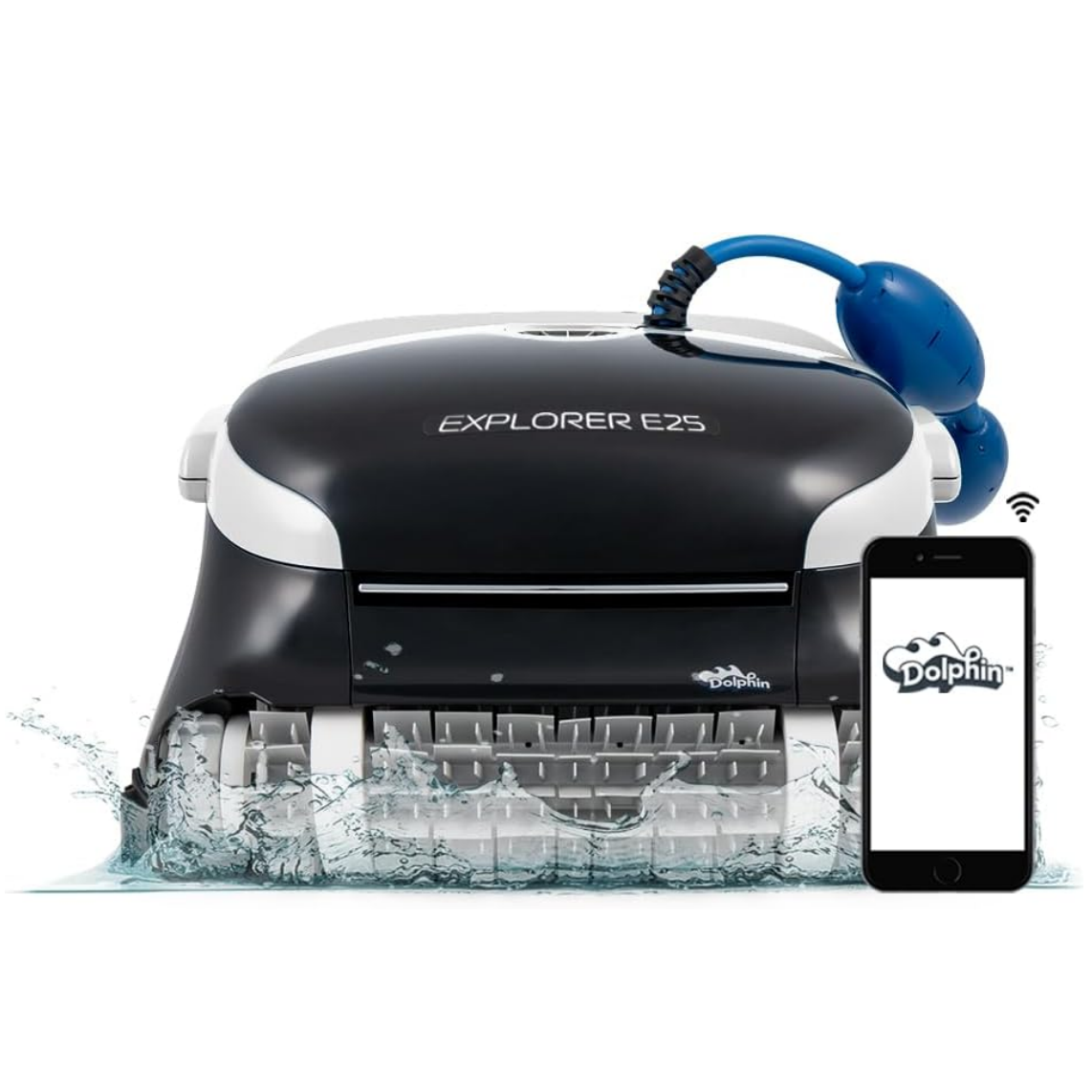 WAYFAIR Dolphin (2026 Model) Explorer E25 Wi-Fi Robotic Pool Vacuum Cleaner Pools Up To 50 FT - Waterline Scrubber Brush