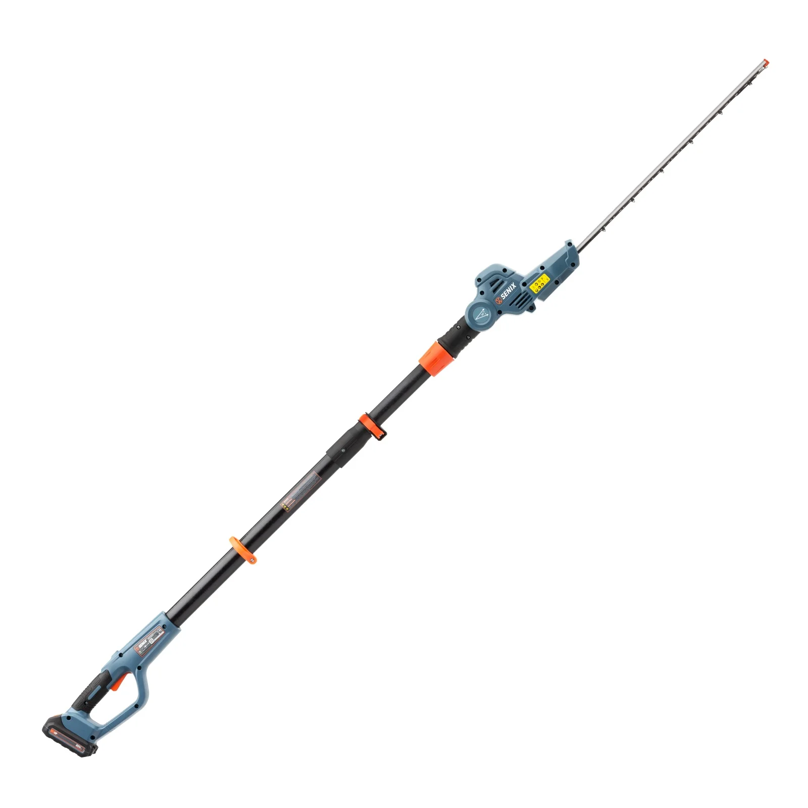 SENIX 20 Volt Max* Cordless Pole Hedge Trimmer 18-Inch Cutting / 21-inch Blade Length with Adjustable Head & Telescoping Shaft, Battery & Charger included, HTPX2-M - Image 10