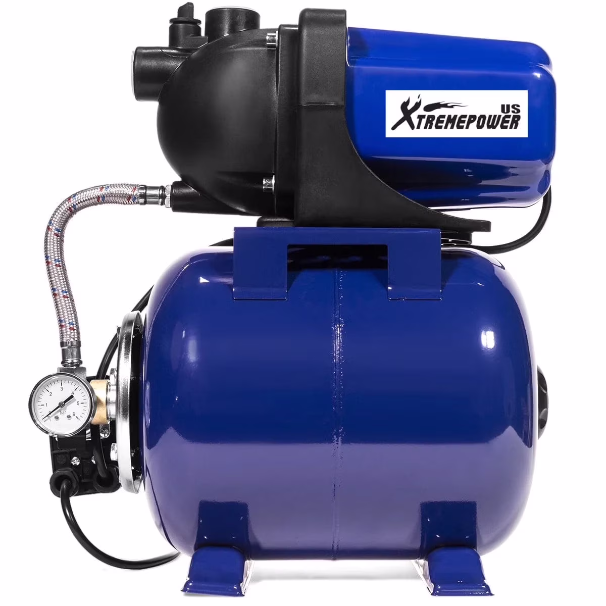 Xtremepowerus 1.6HP Shallow Well Pump with Pressure Tank, 1000 GPH 115V Deep Well Jet Pump(1.5 HP 1215GPH)