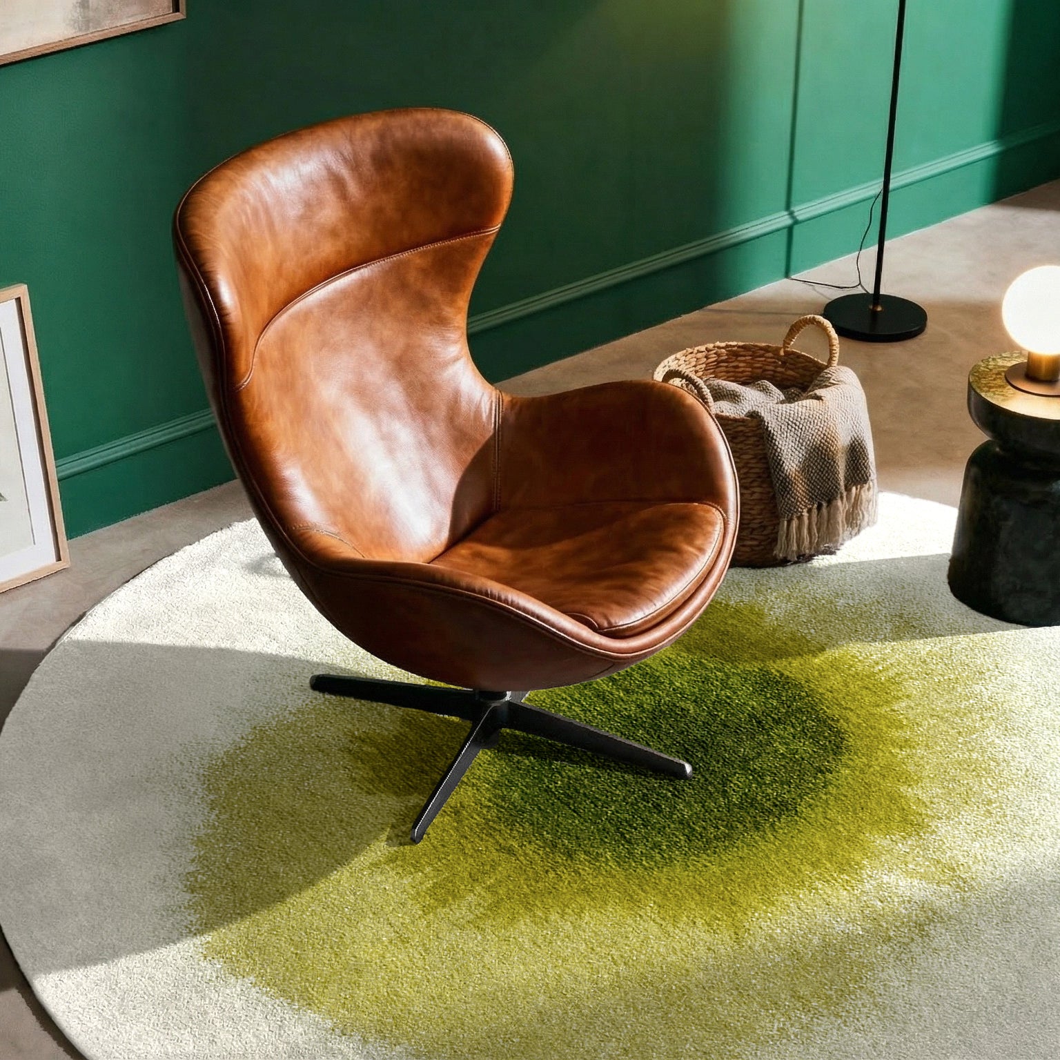 Louis de Poortere Drop Vloerkleed Ø 240 cm - Green Pepper