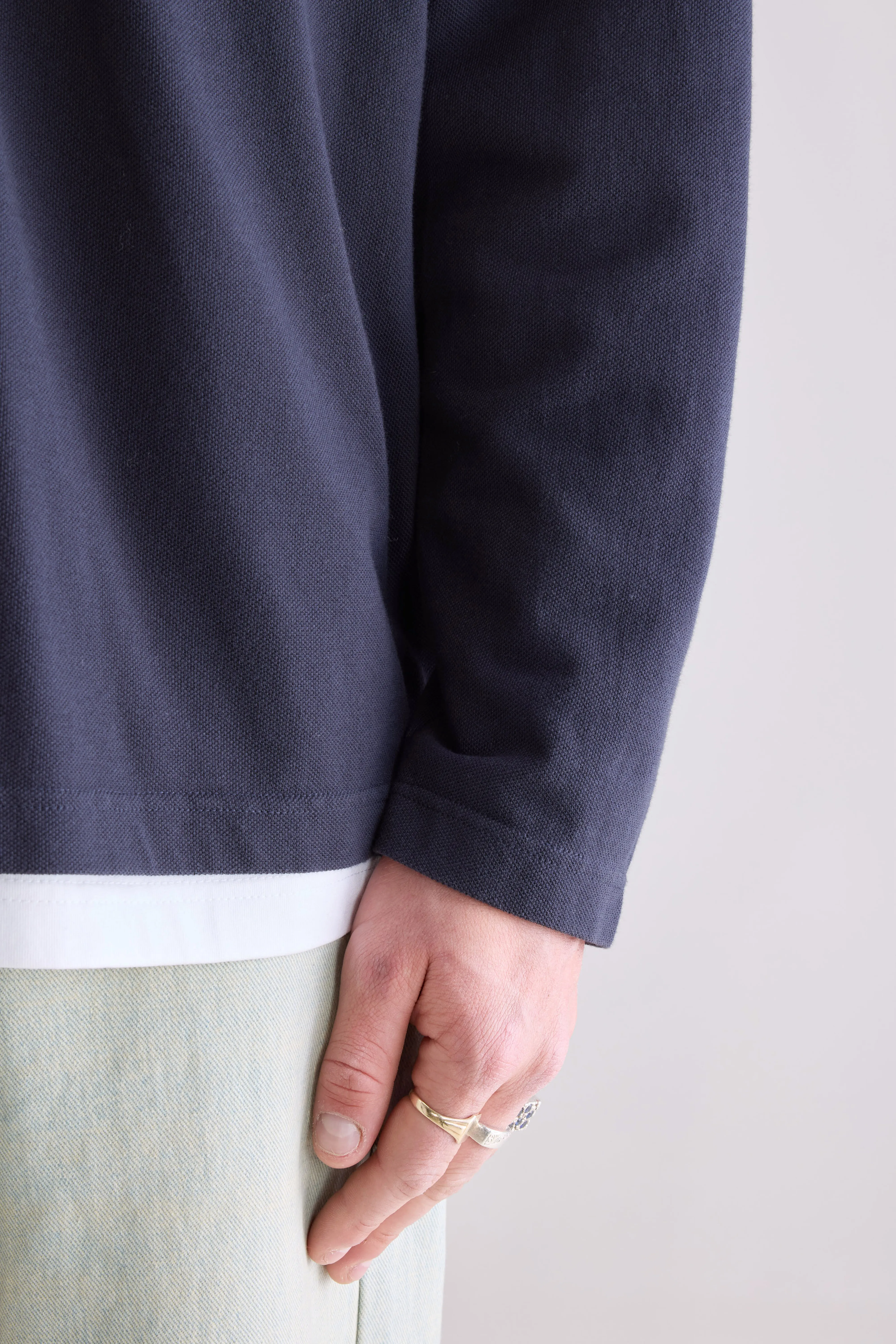 Bellerose Vision long-sleeve navy polo (252 / M / NAVY)