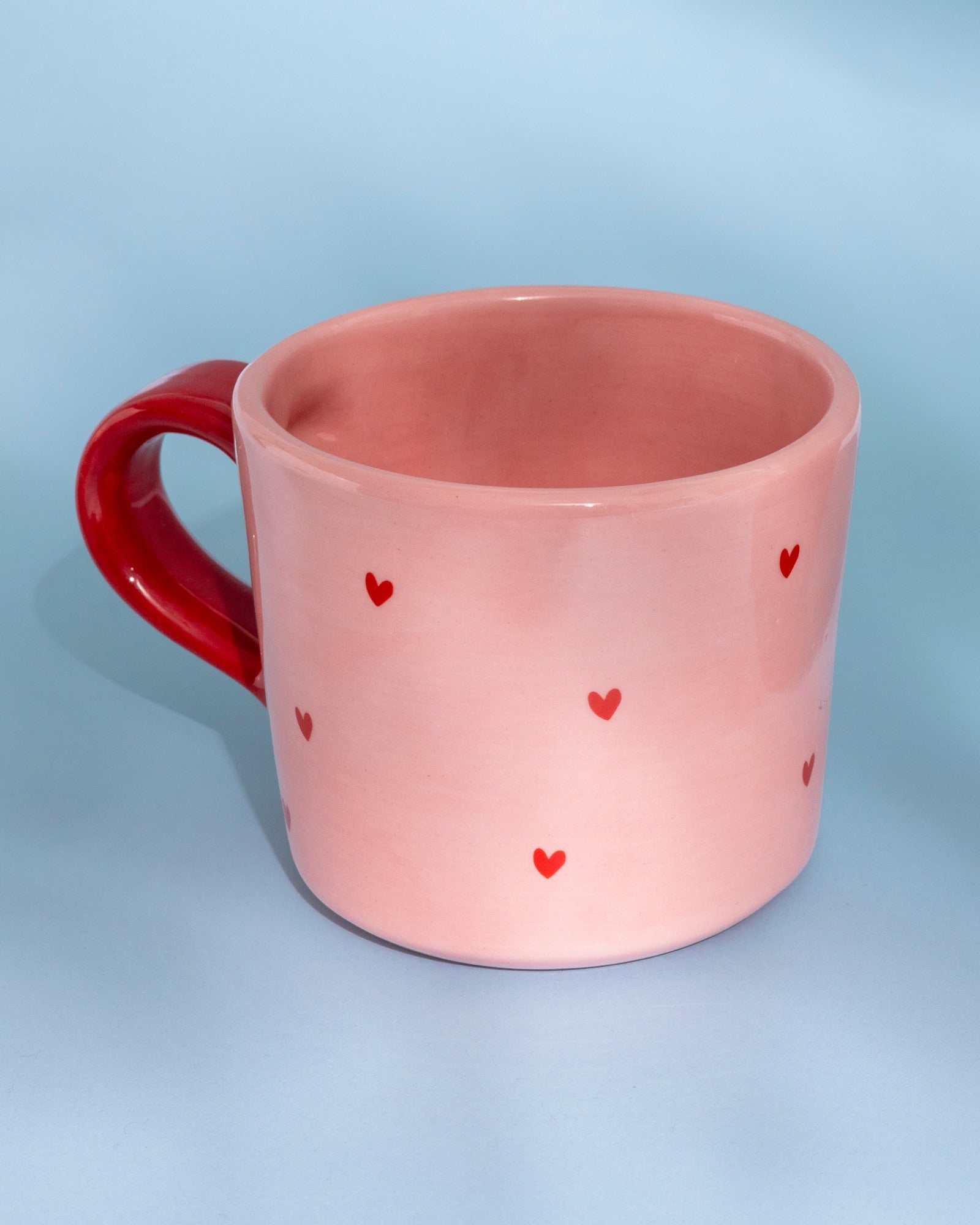 Lira Tasse groß Herzchen rosa rot