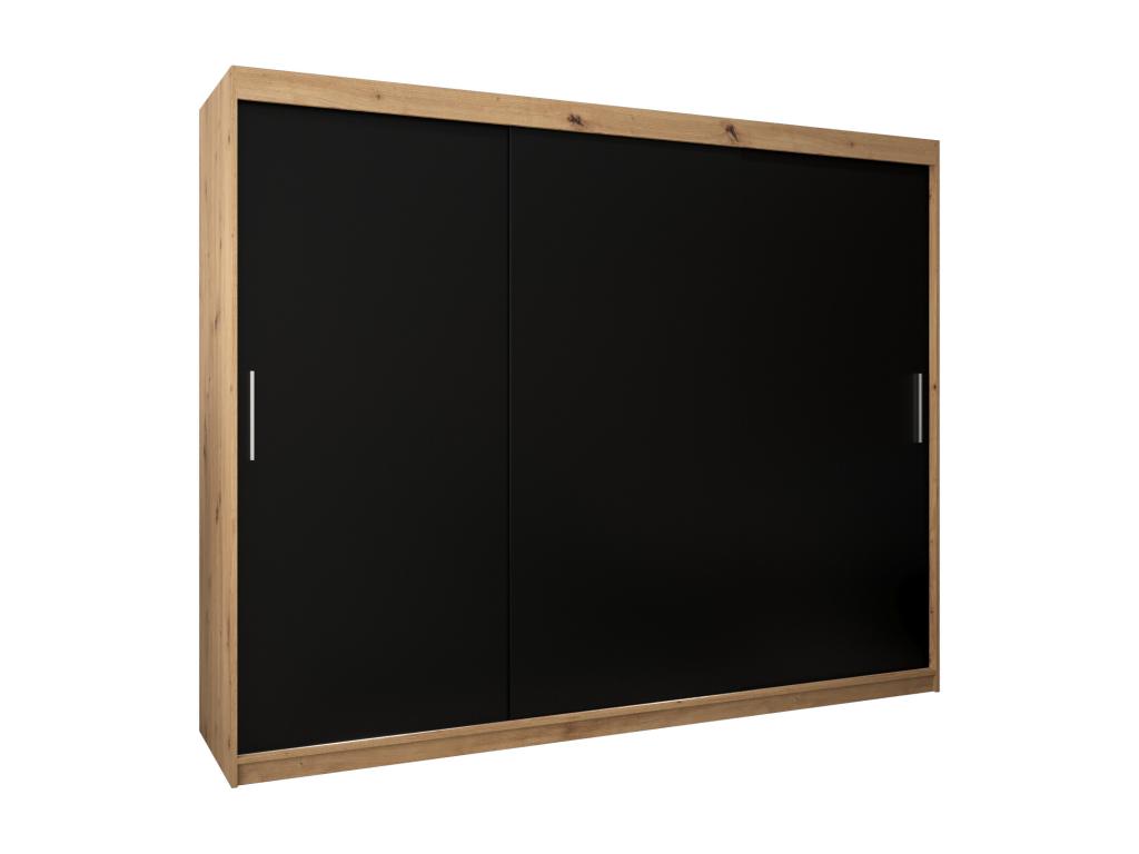 Armario Abodeia de puertas correderas 200/250/62 3 puertas artisan/negro