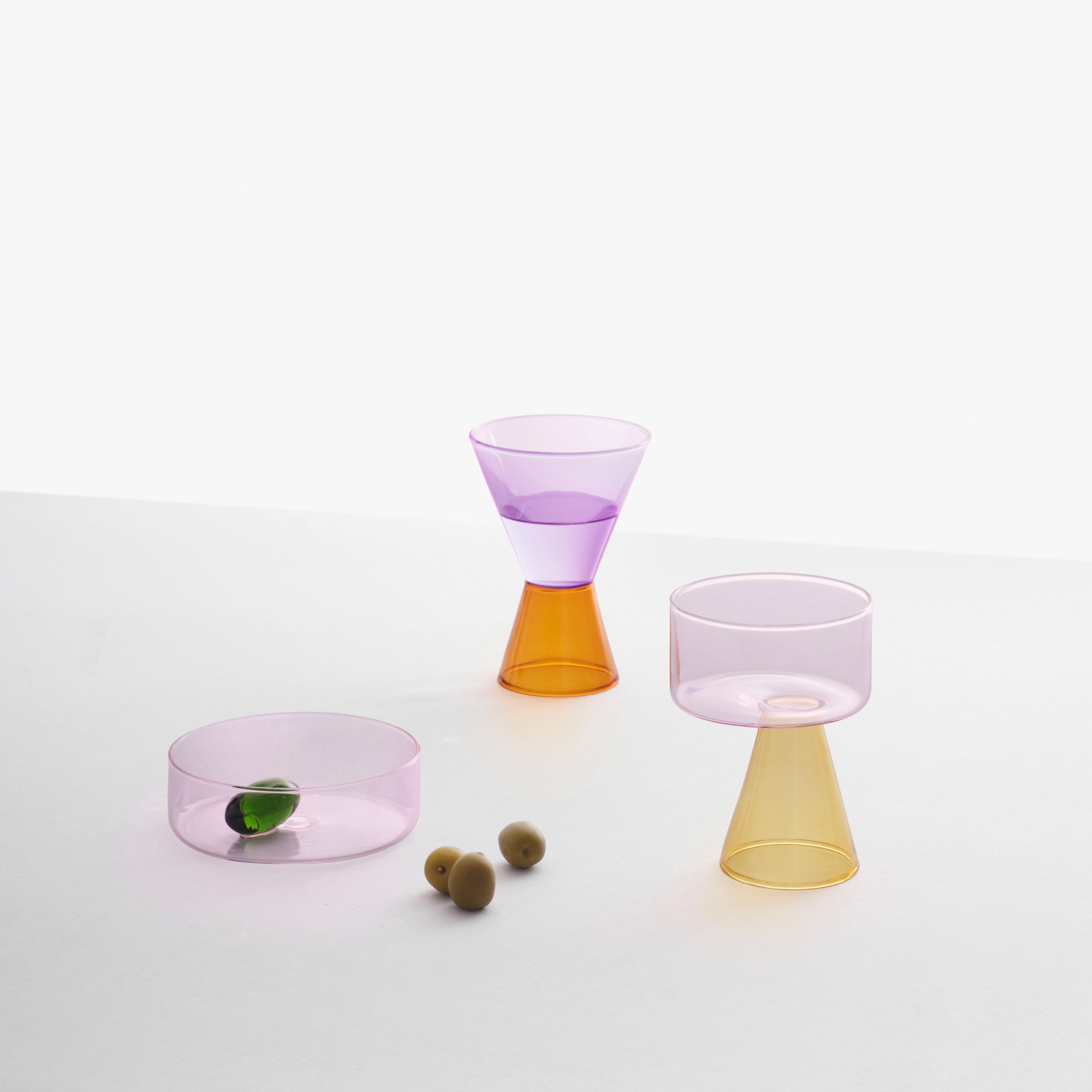 Ichendorf Milano Travasi Waterglas - Amber / Lila