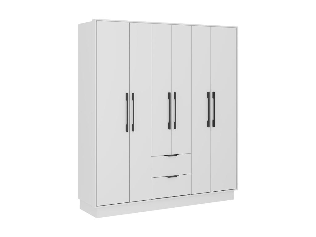 Armario 6 puertas y 2 cajones de 162 cm blanco