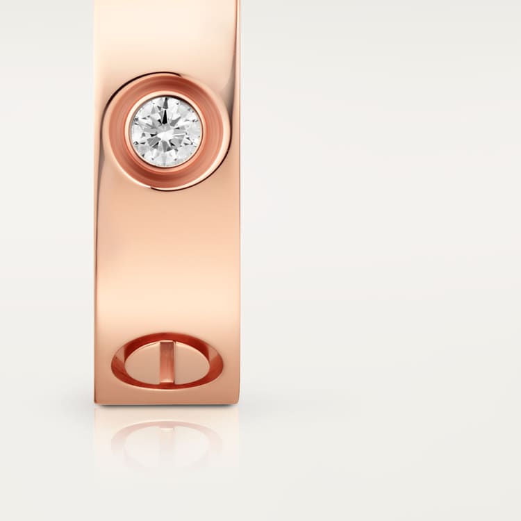 Replicate LOVE ring, classic model, 3 diamonds(1:1 replica) - Original Replica Club