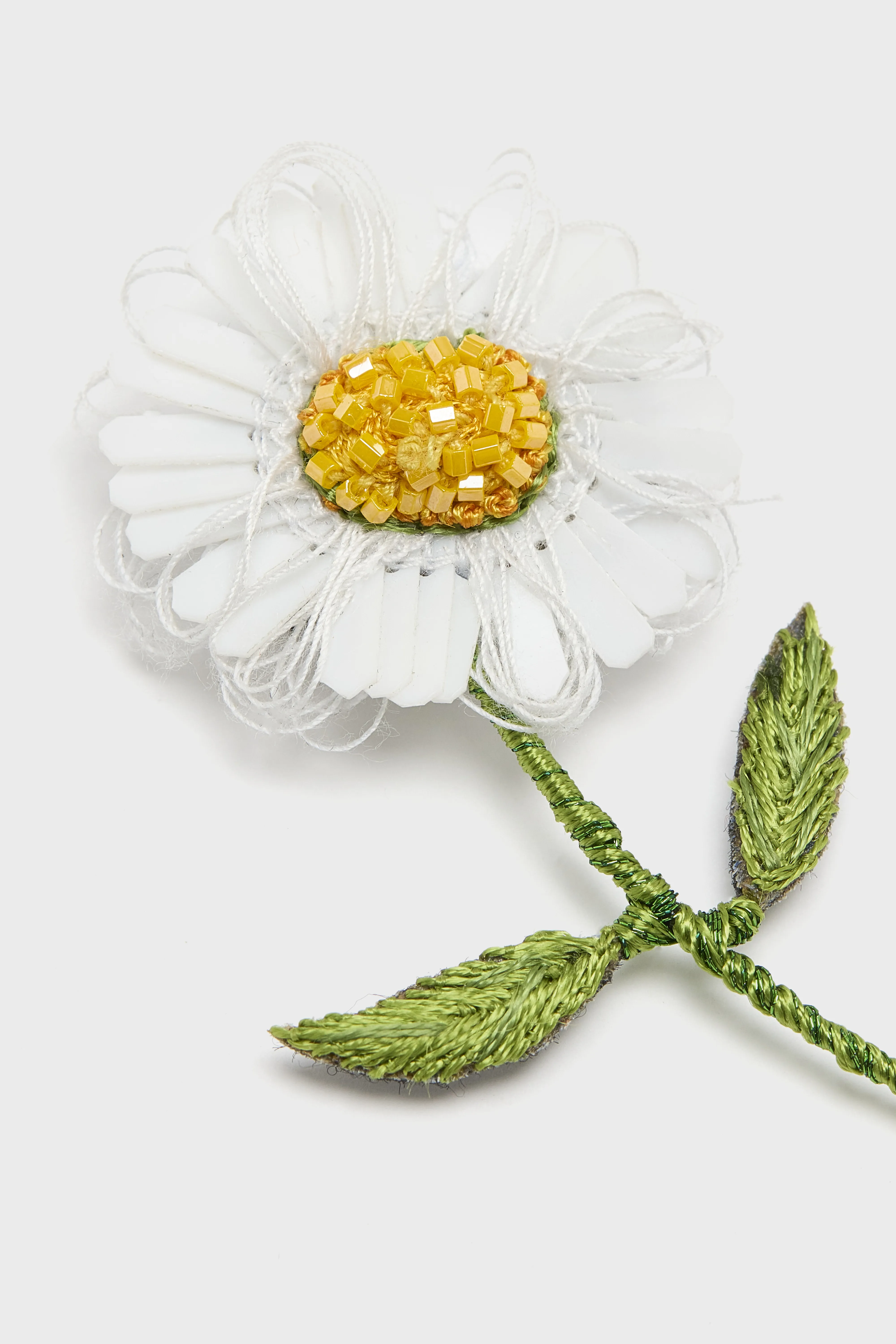 Bellerose White Daisy Brooch Pin  (261 / W / WHITE)