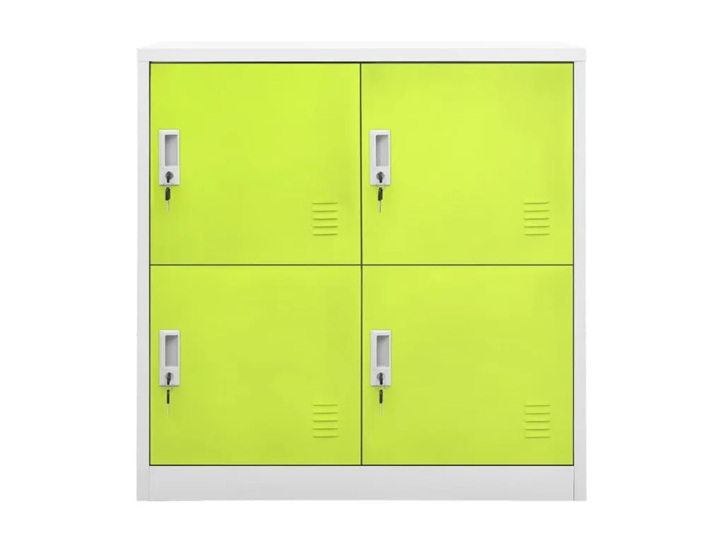 Armario taquilla de acero gris claro y verde 90x45x92.5 cm lybx74524