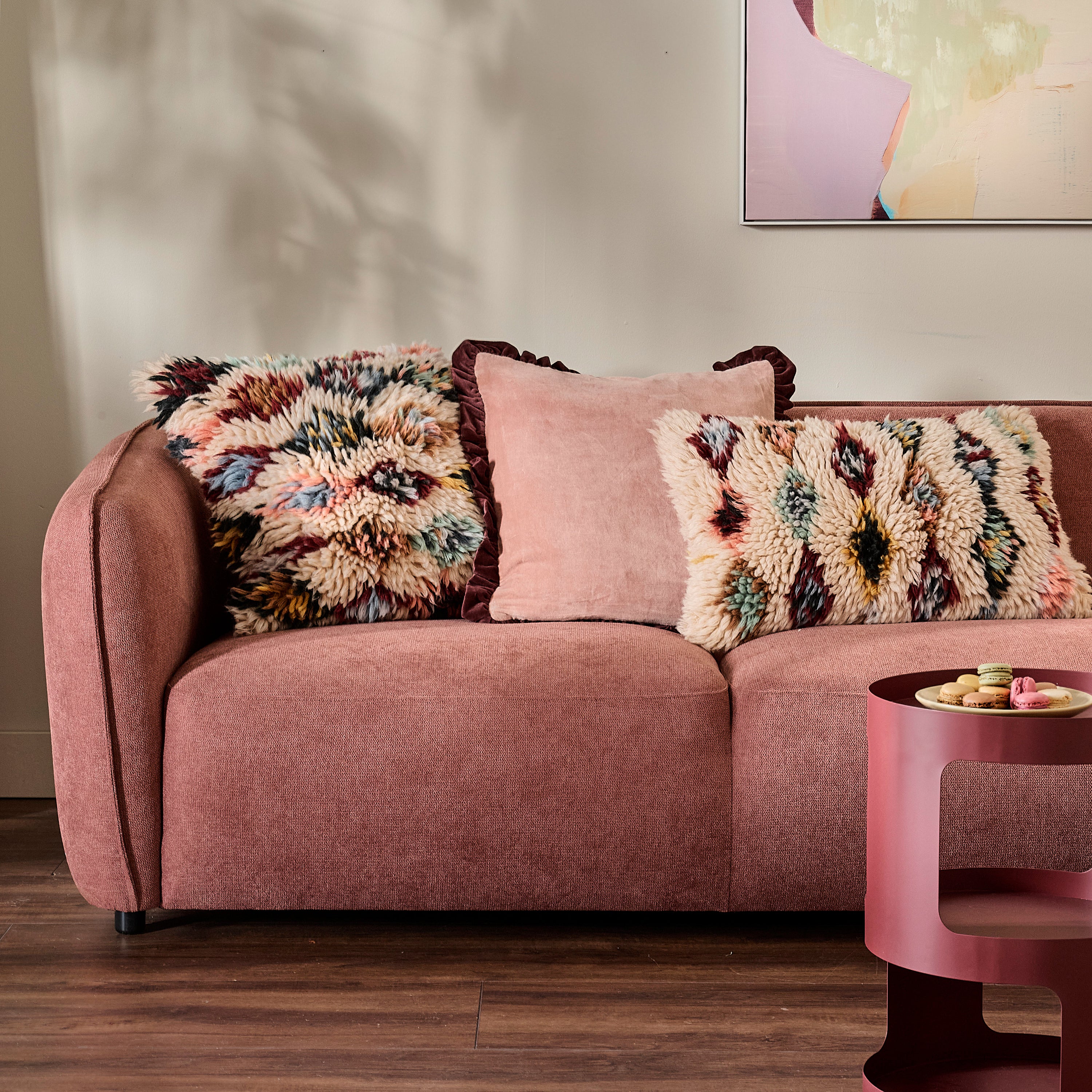 Blokker Velou Sierkussen 50 x 50 cm - Dusty Pink