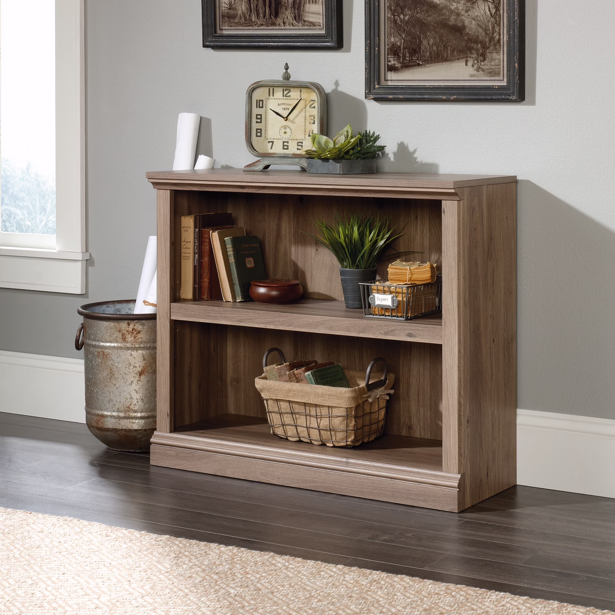 Sauder Select 2 Shelf Bookcase, Washington Cherry Finish