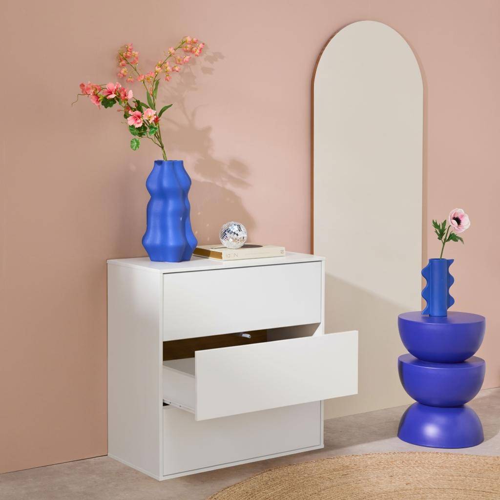 Kompo - Mueble de almacenaje con efecto madera y 3 cajones