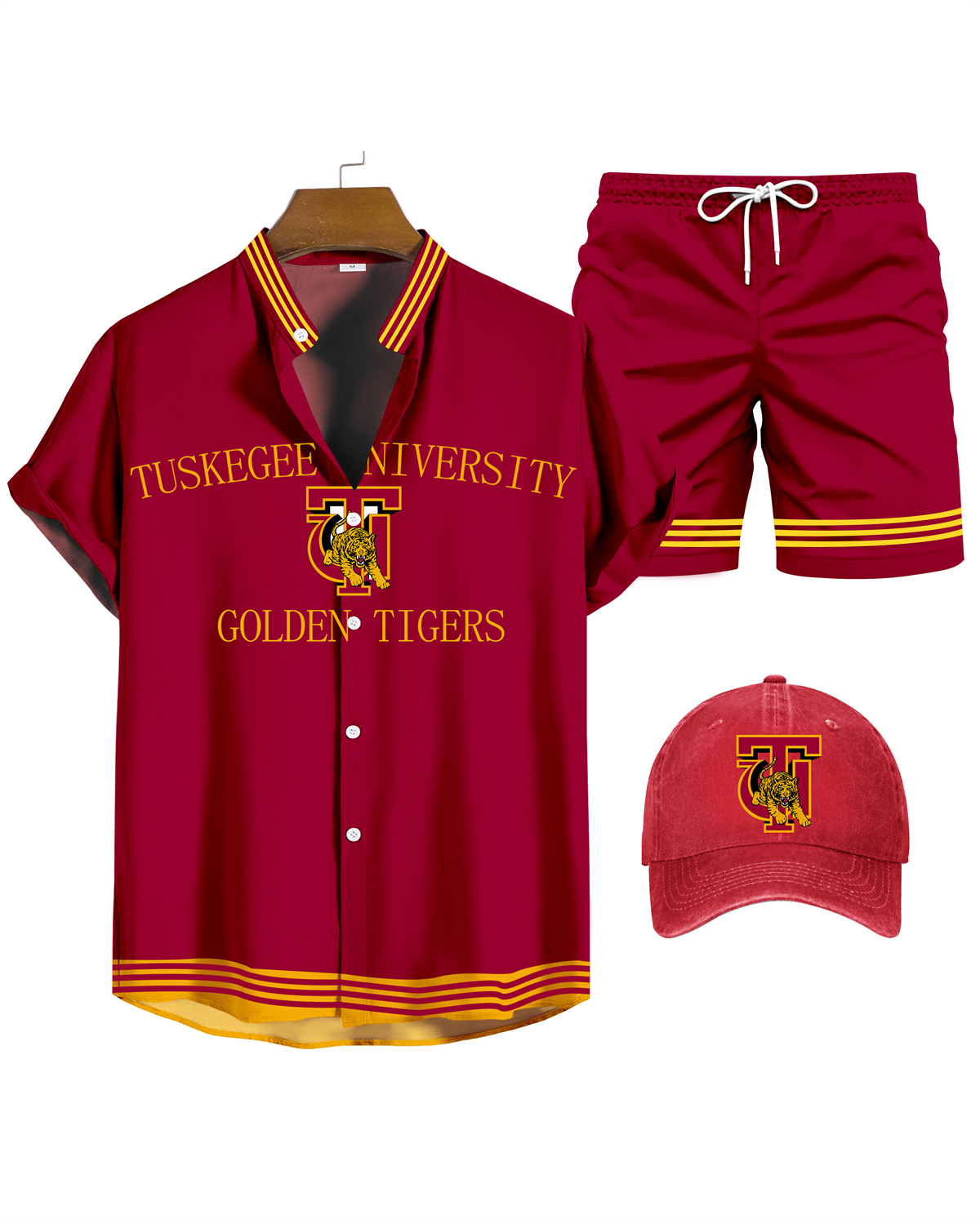 Tuskegee University Shirt Three-Piece Set 074