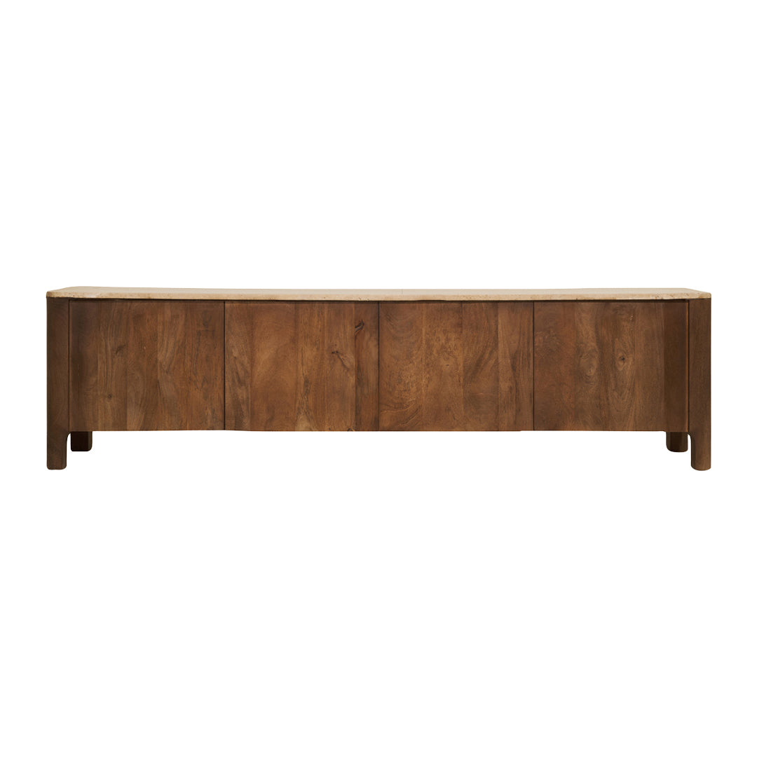 Blokker Brato Tv-meubel met Marmeren Blad B 210 cm - Mangohout