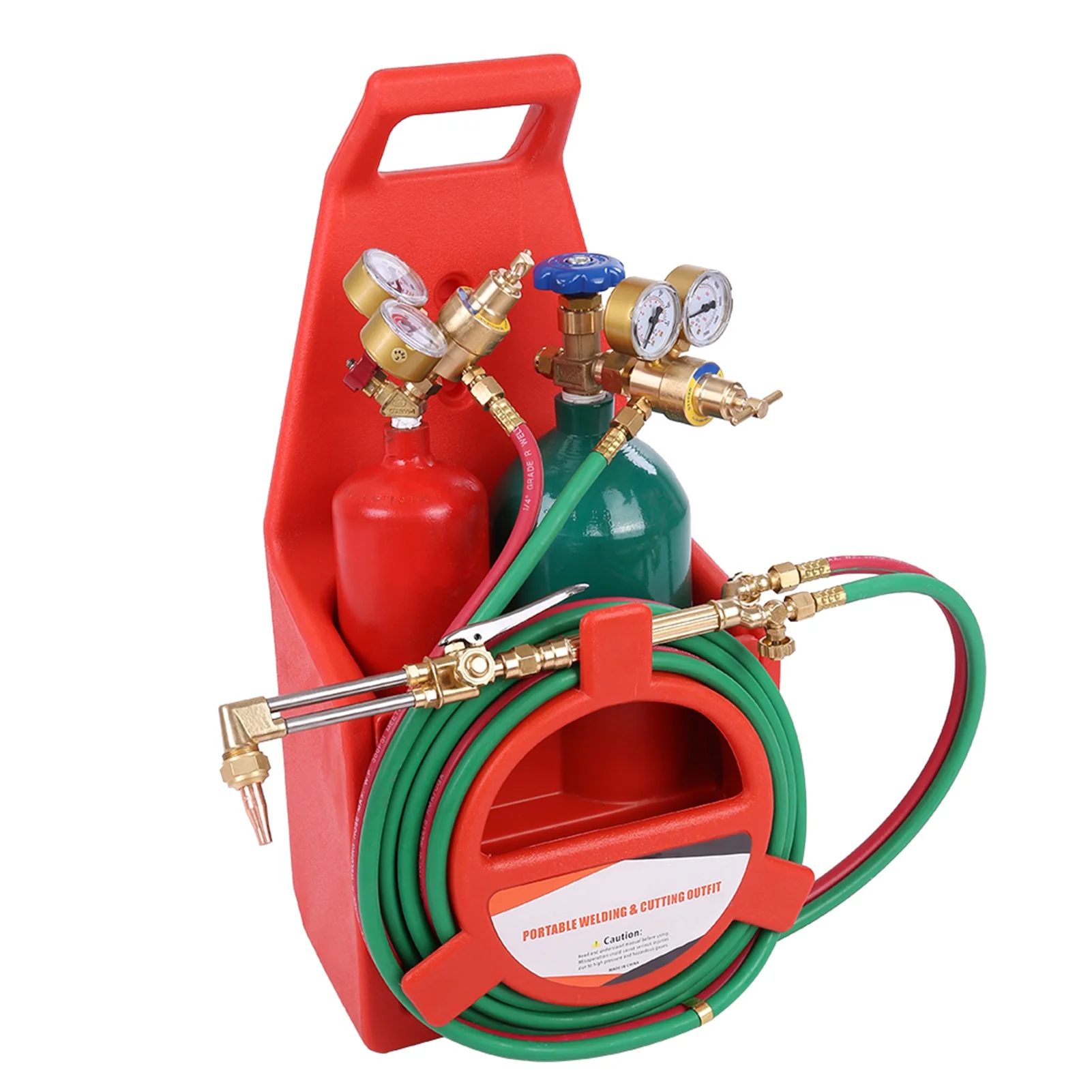 Oxy Acetylene Torch Kit Trendix Welding and Cutting Torch Set with Gauges & Hose for Metal Working, Includes 2 Tanks, 12-feet Hose Length - Image 3