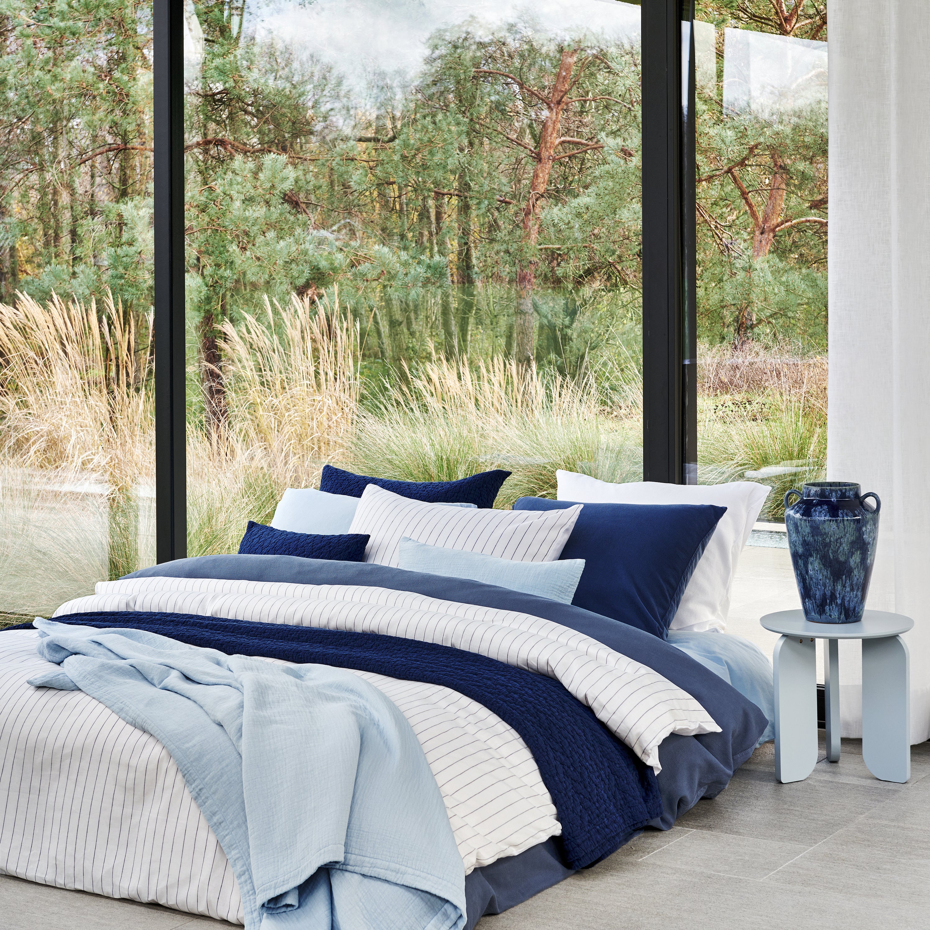 Vandyck Pure Dekbedovertrek 200x200/220 cm - Blue