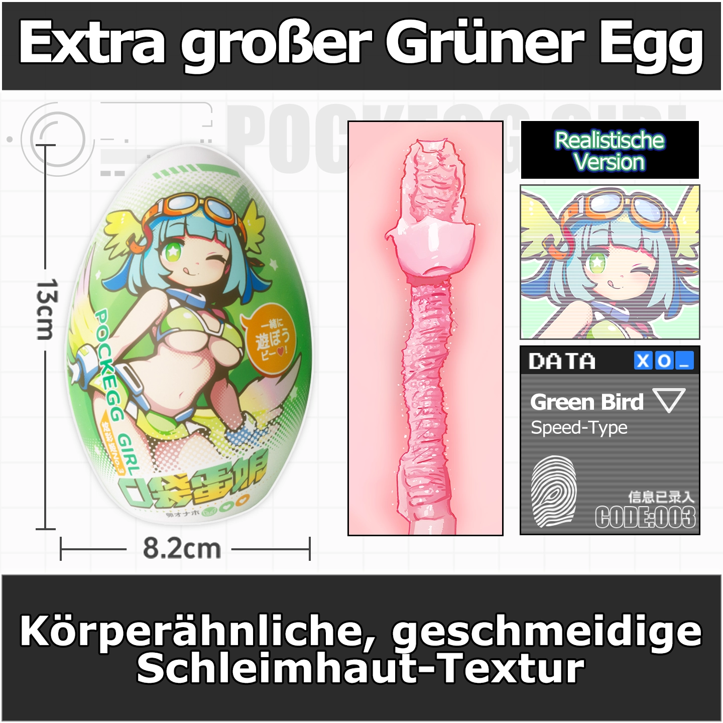 Dr.YUU Pocket Egg Taschenmuschi | Diskrete Metallhülle & 5 Texturen |  - DR.YUU™