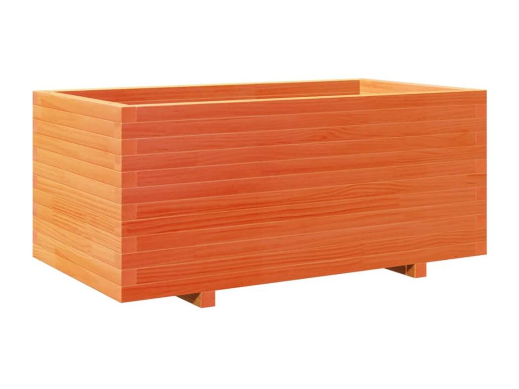 Decoratodo madera maciza de pino marrón cera 110x60x49,5 cm