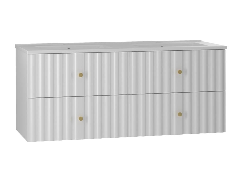 Mueble doble lavabo encastrado 120cm Izae Lujodec