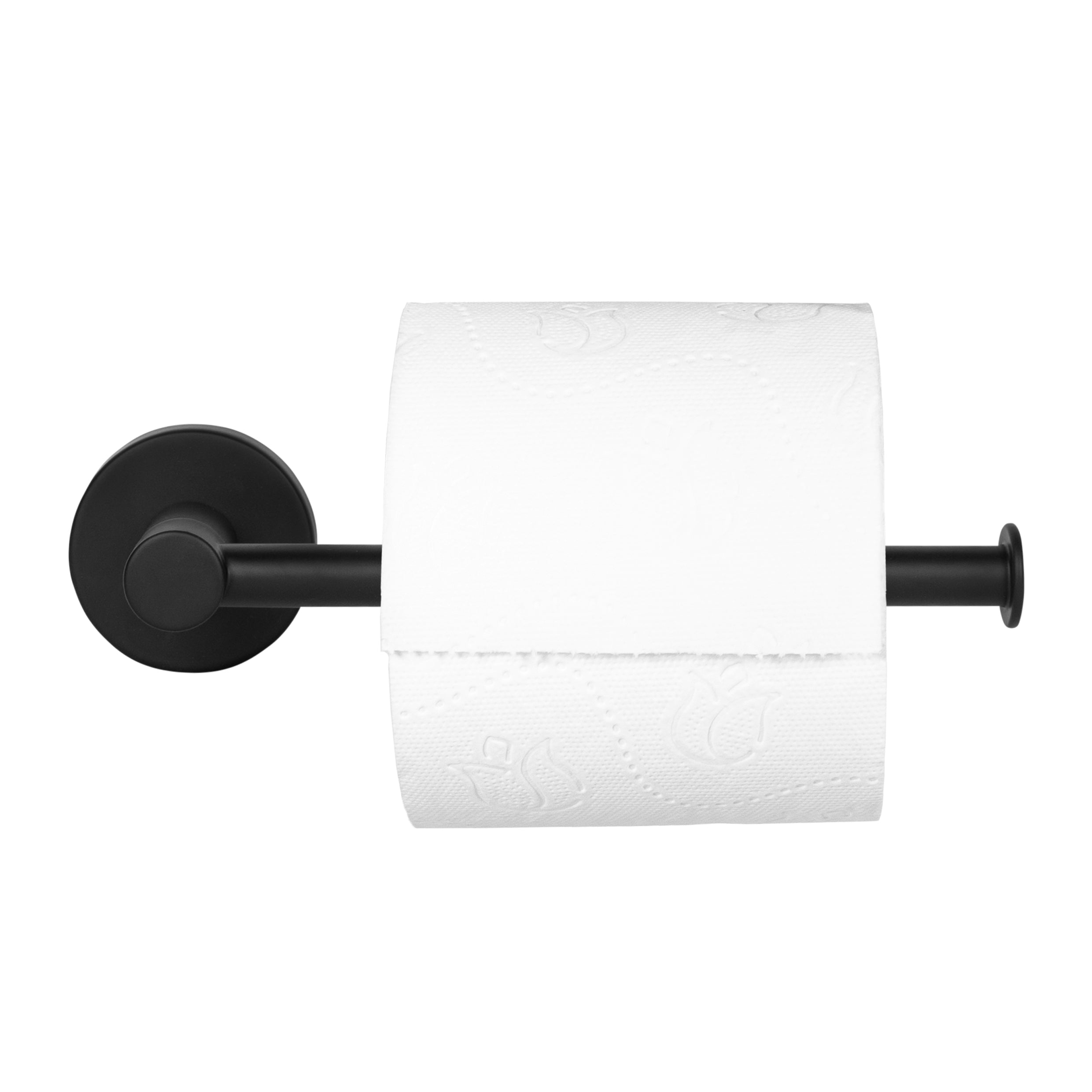 QUVIO Toiletrolhouder metaal - zwart