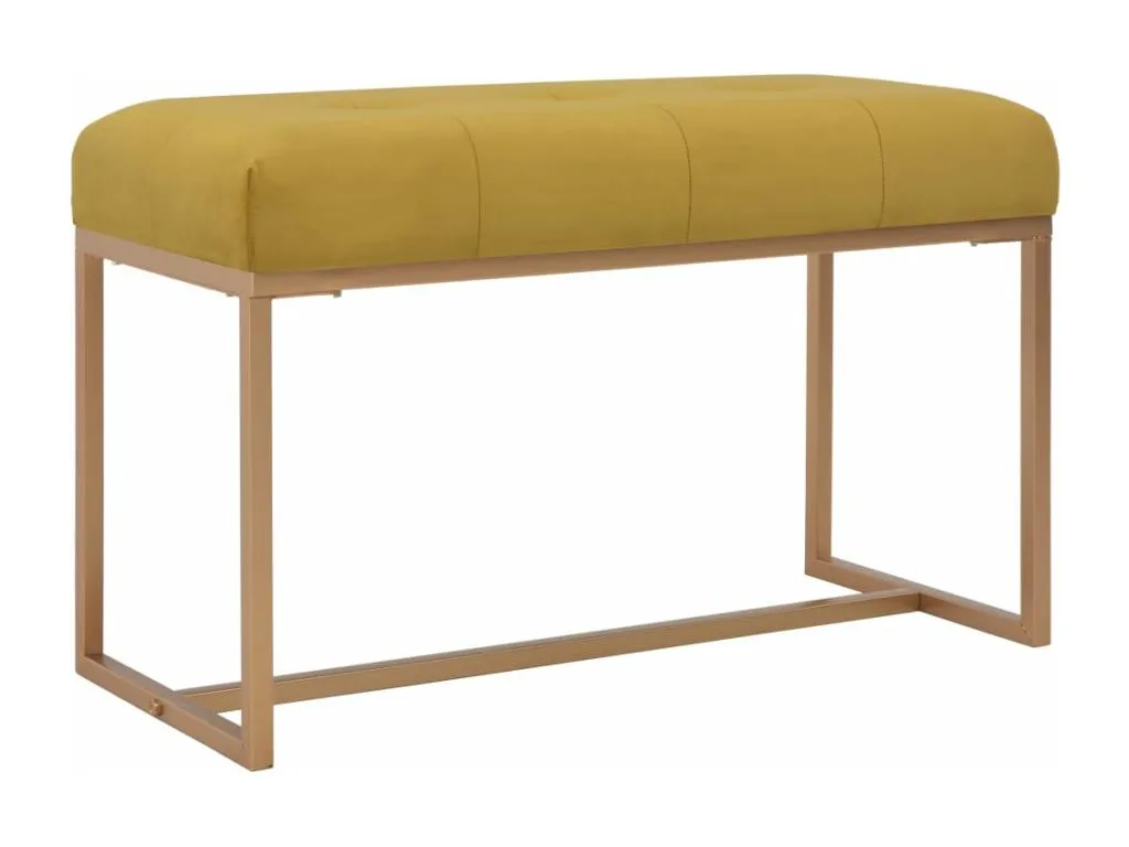Banco terciopelo mostaza 80 cm frt3624834