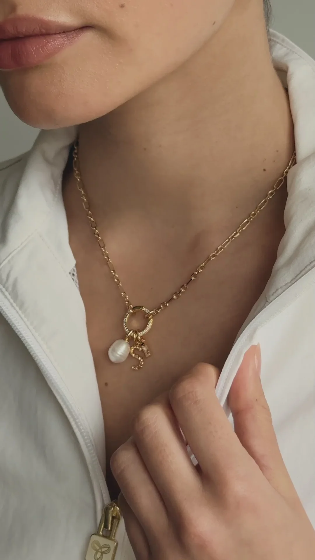 Figaro Chain Charm Necklace Base
