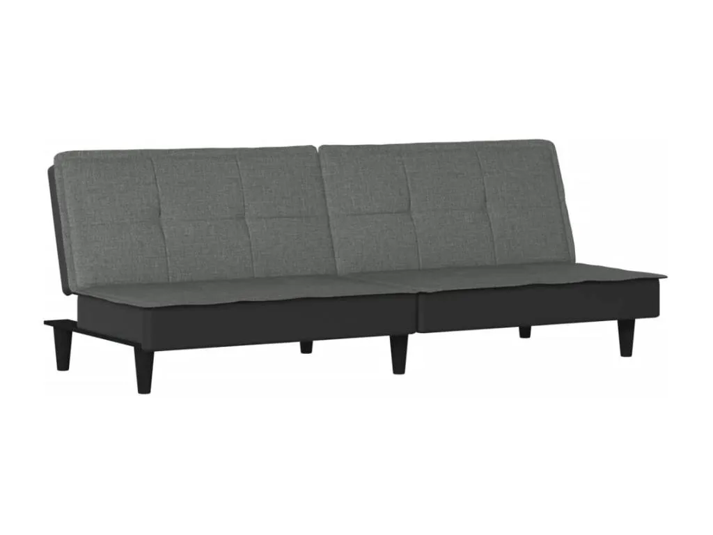 Sofá cama de tela gris oscuro 22755kucp