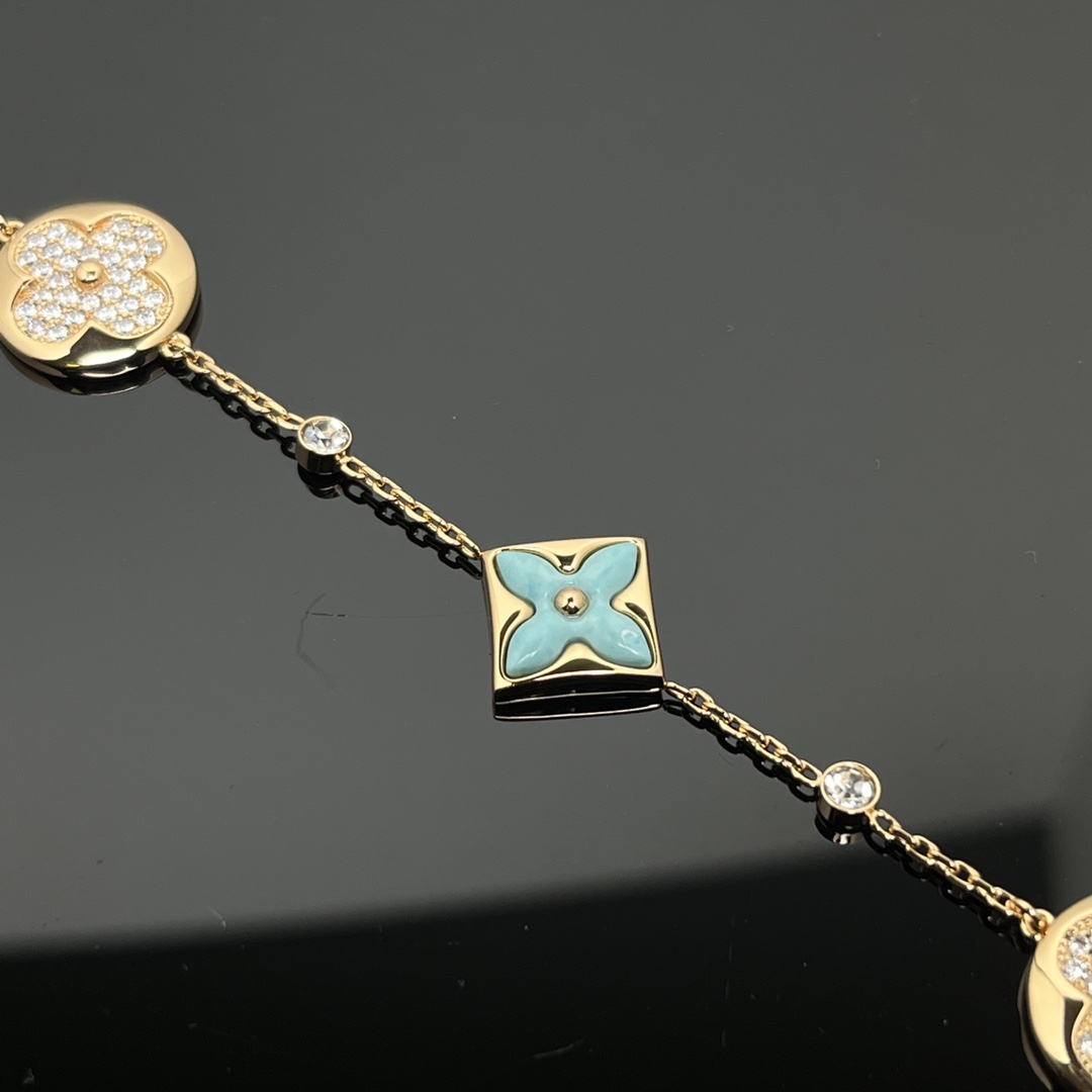 Louis Vuitton Diamond Sun Blue Amazonite Star Bracelet - Original Replica Club