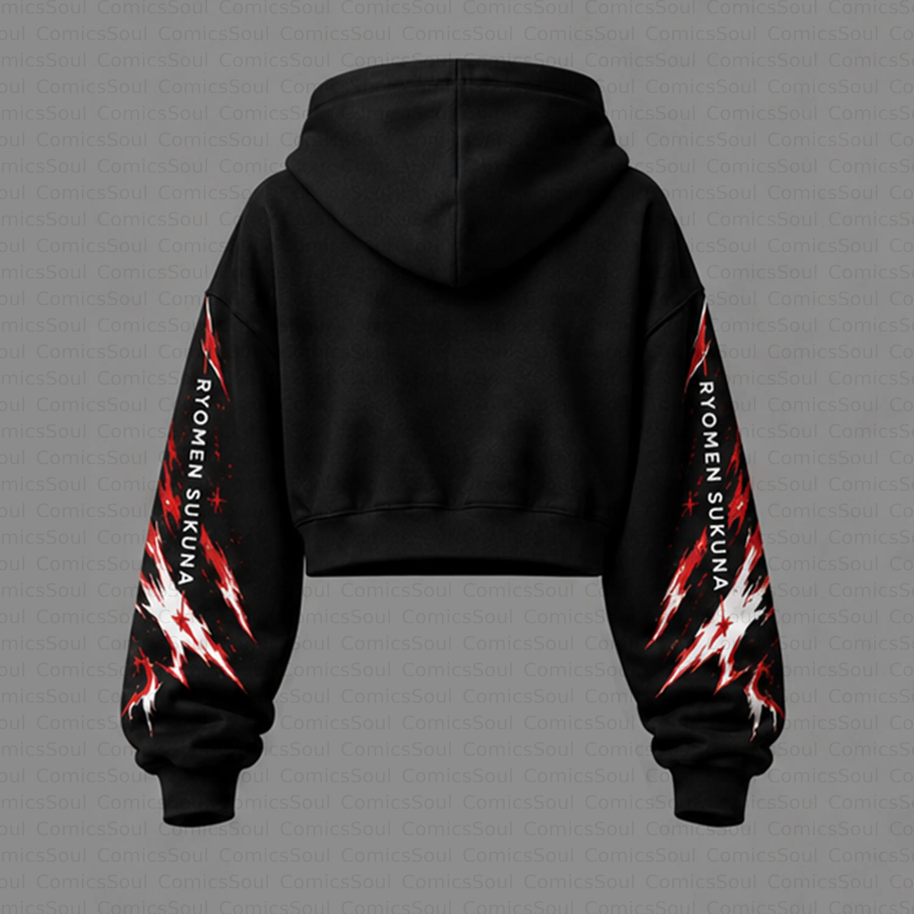Jujutsu Kaisen Cropped Long Sleeve Hoodie & High Waist Jogger Pants Two Piece TeeThreads Sustain the Scene with Custom Apparel