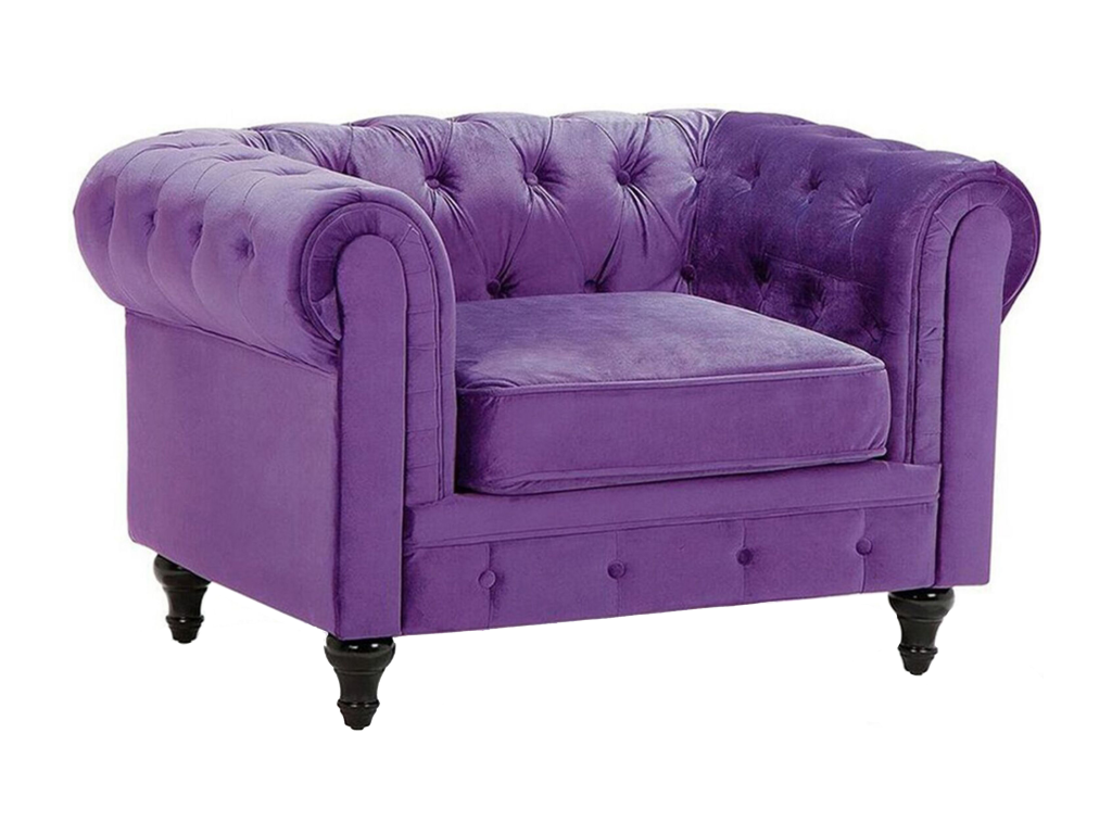 Sillón CHESTERFIELD Terciopelo Violeta