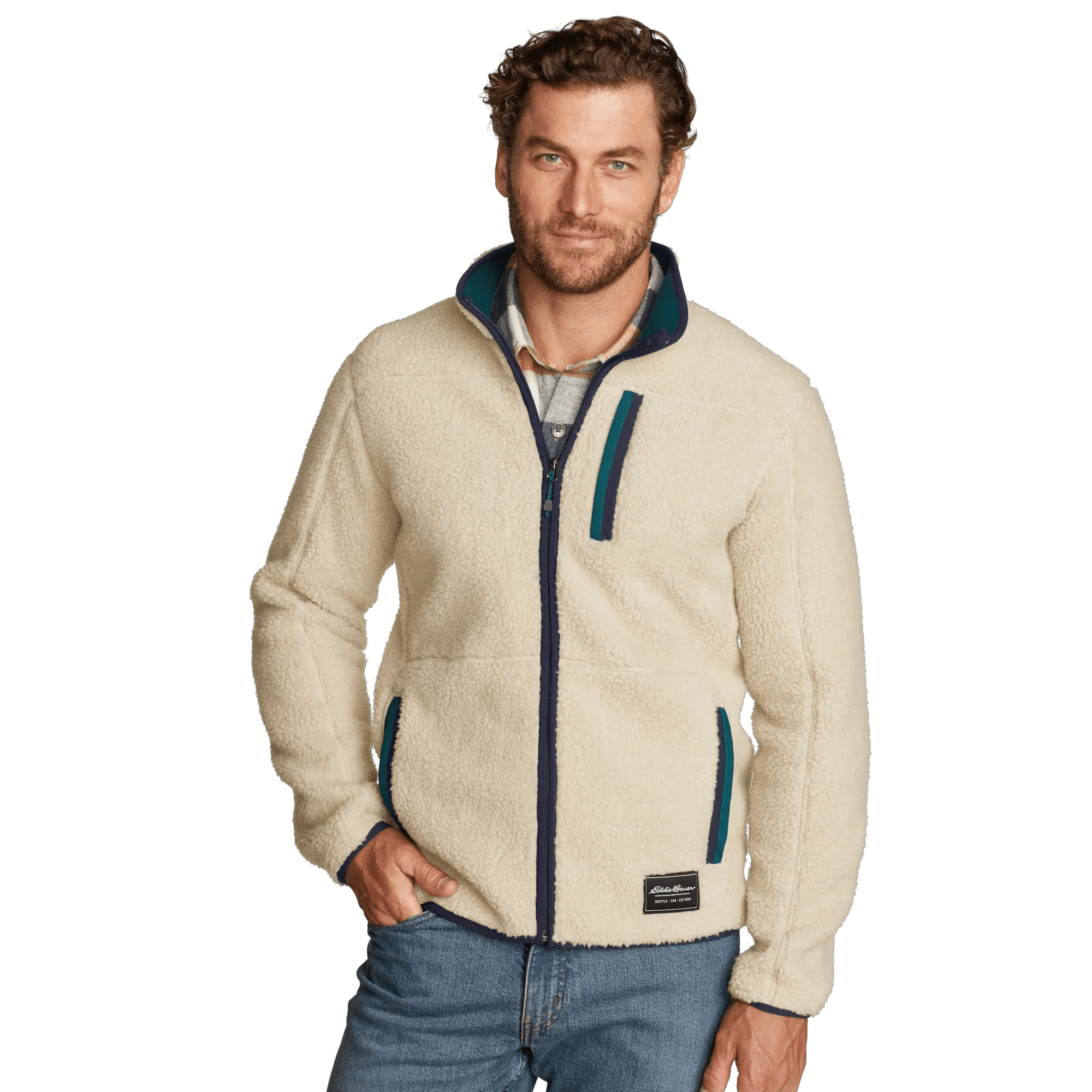 Men's Chilali Faux Shearling Fleece Jacket - Eddie Bauer Outlet