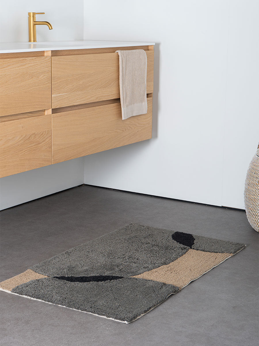 Veer Carpets - Badmat Bink - Grey 60 x 100 cm