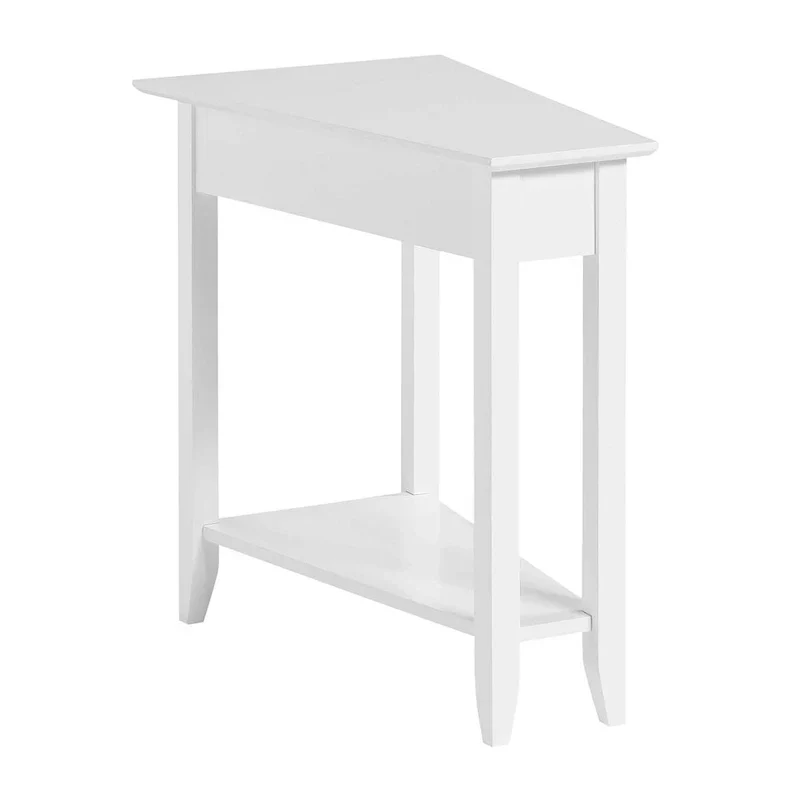 American Heritage Wedge End Table with Shelf by Convenience Concepts