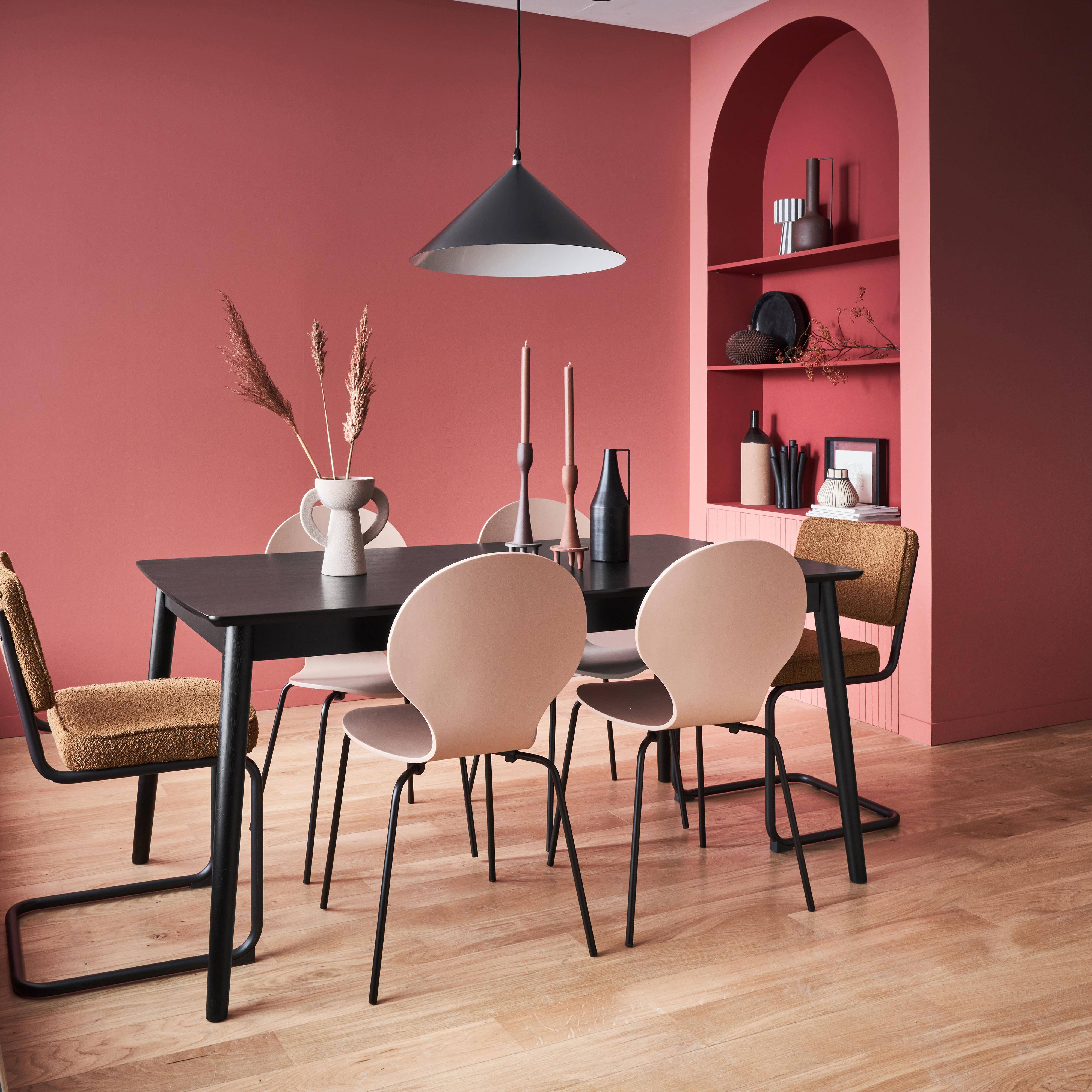 Lina - Mesa de comedor rectangular extensible de 6-8 plazas
