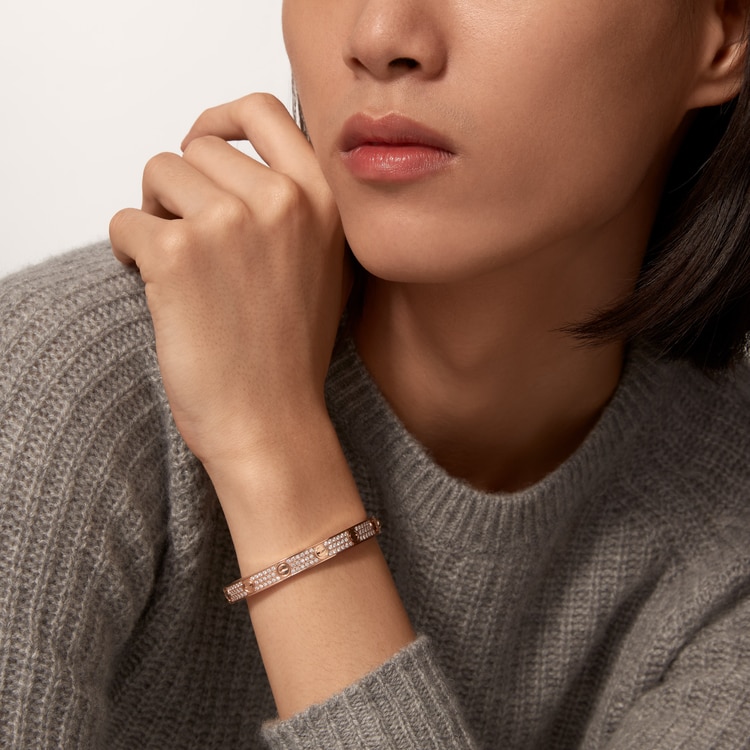 Replicate LOVE bracelet, classic model, paved(1:1 replica) - Original Replica Club