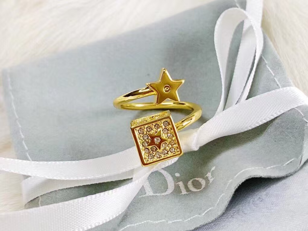 Dior Cube and Star Open Ring - Original Replica Club