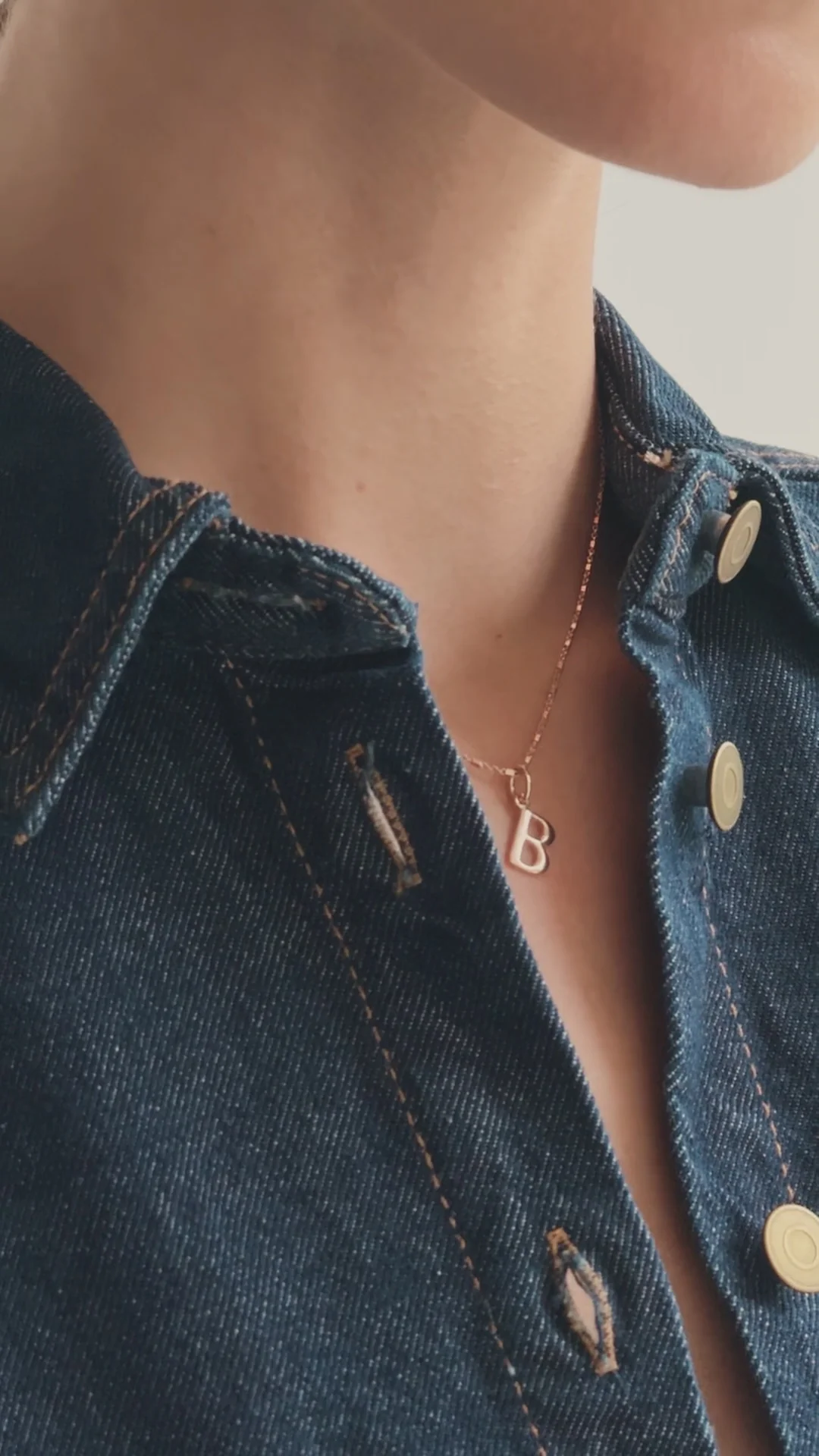 14k Rose Gold Vermeil Letter Charm