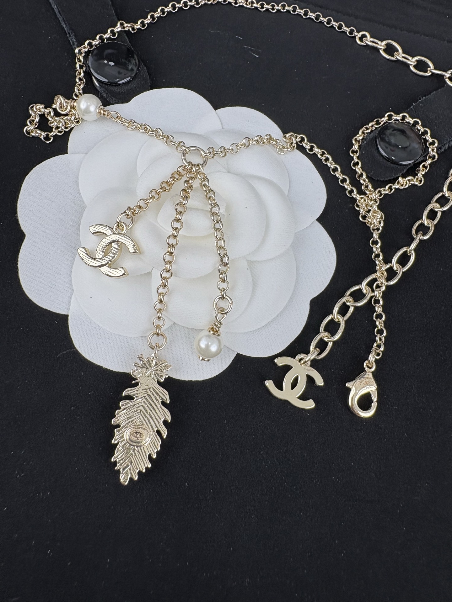 Chanel Feather Ear of Wheat Pearl Necklace - Original Replica Club