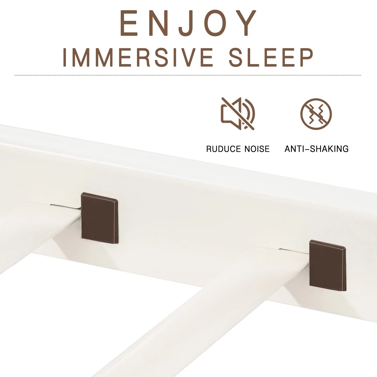 Einfach Metal Twin Size Loft Bed with Removable Ladder & Full-Length Guardrail, White - Image 8